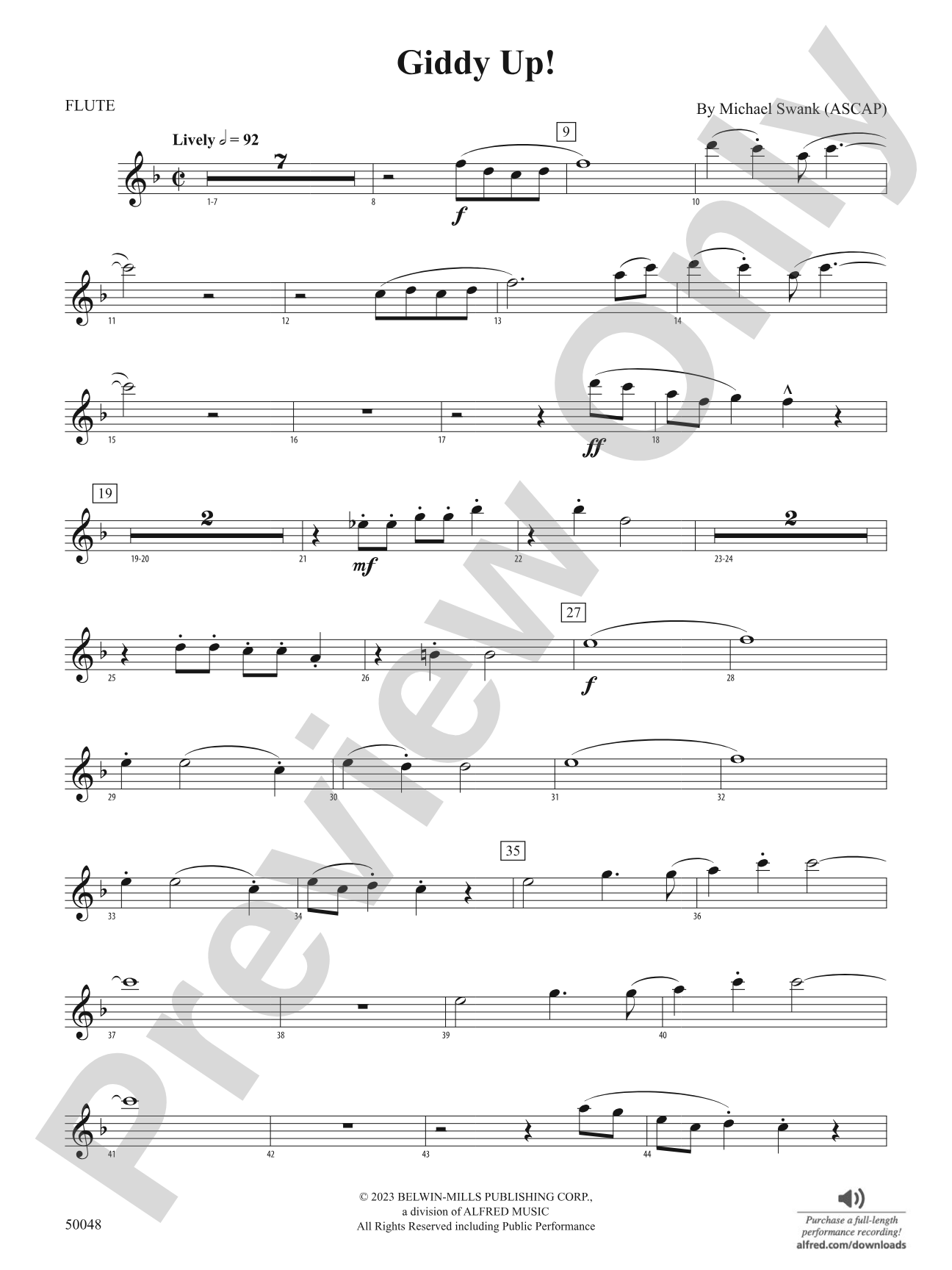 Giddy Up!: Flute