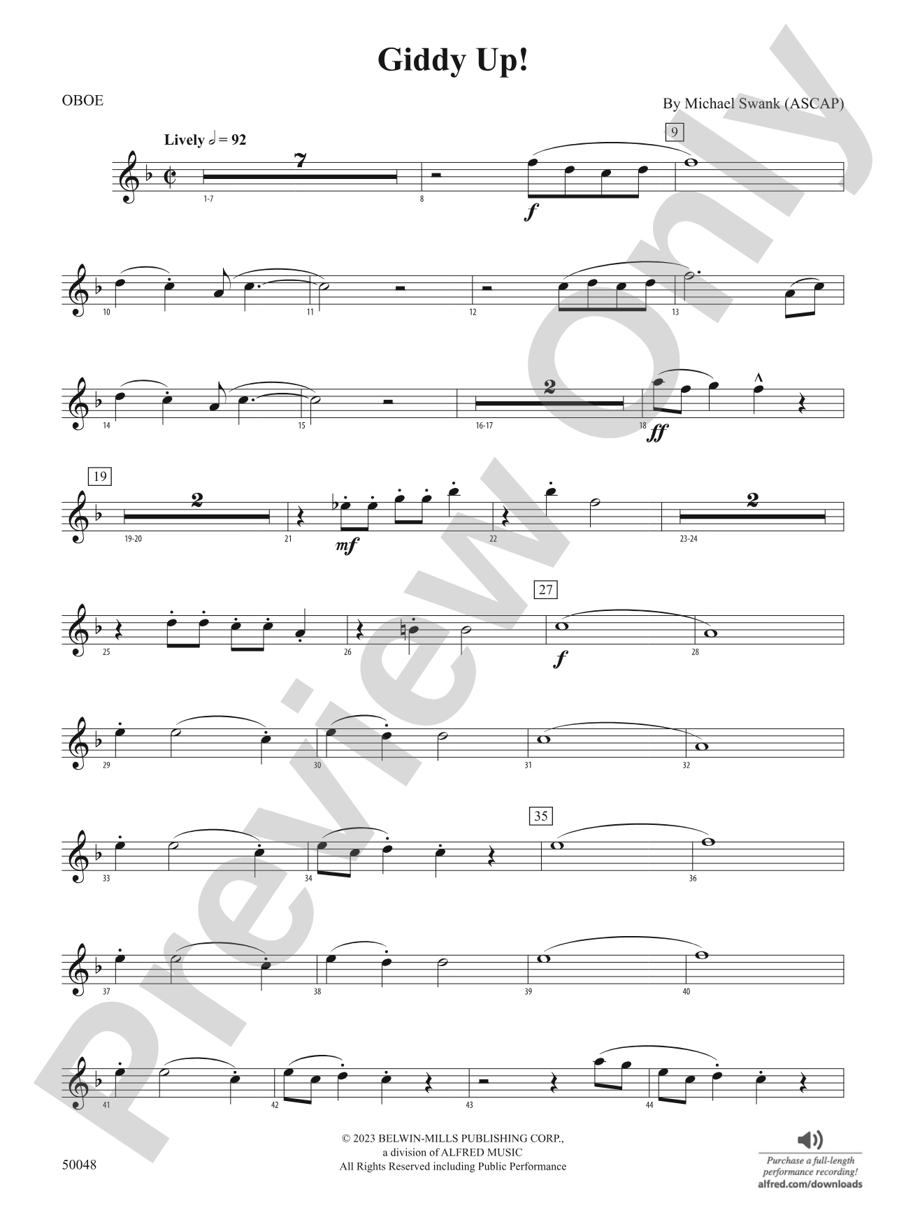 Giddy Up!: Oboe