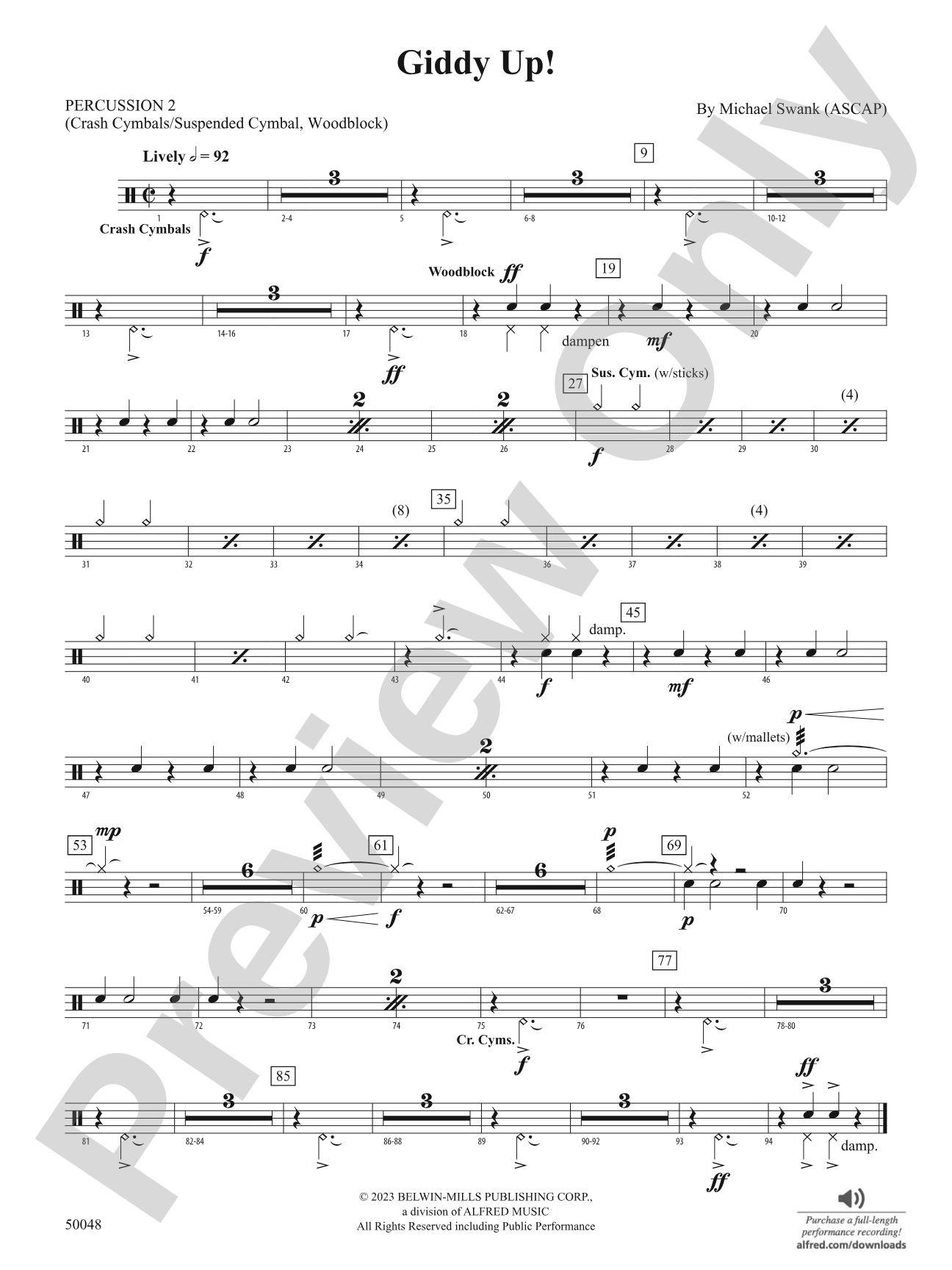 Giddy Up!: 2nd Percussion