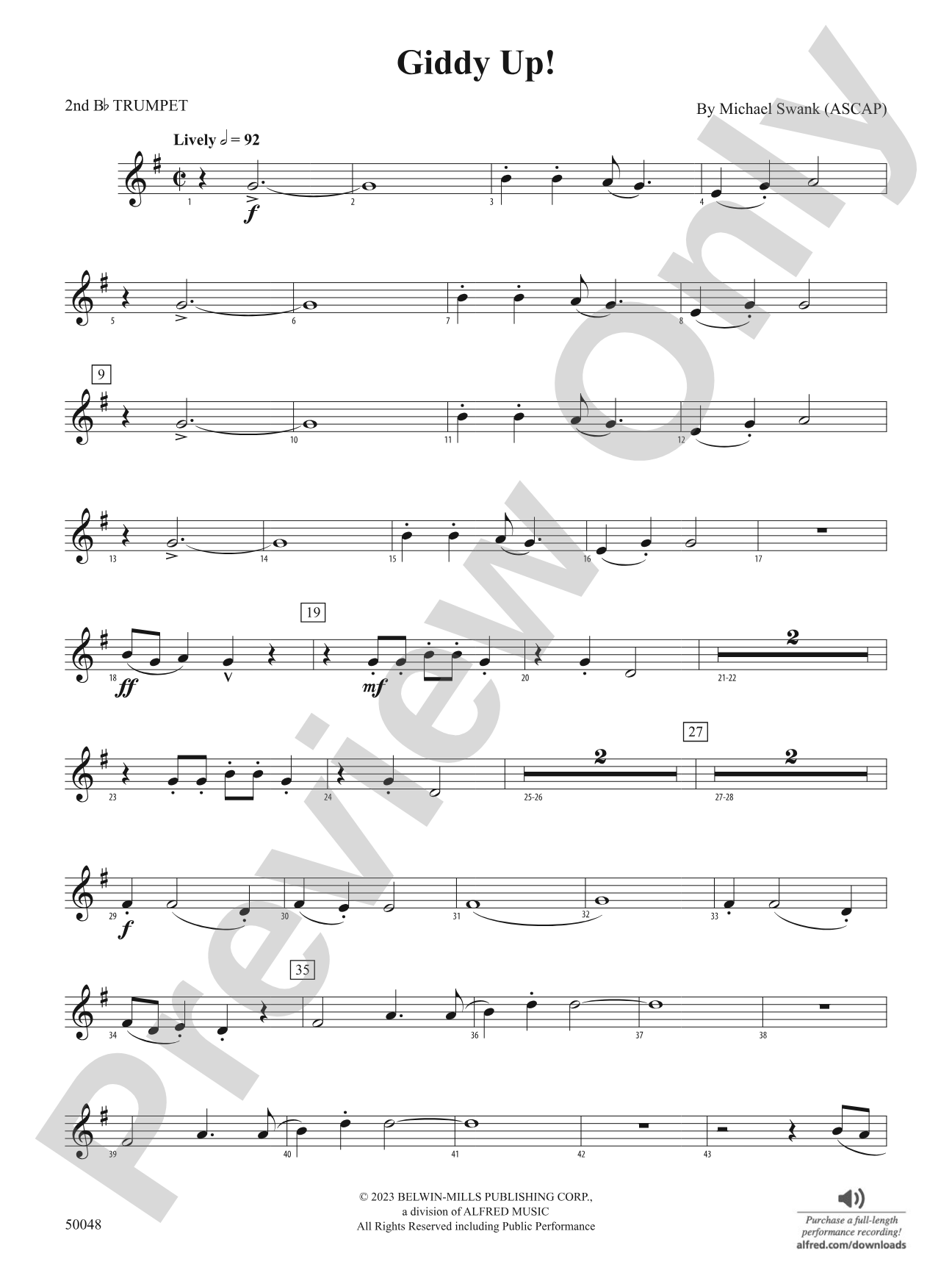 Giddy Up!: 2nd B-flat Trumpet