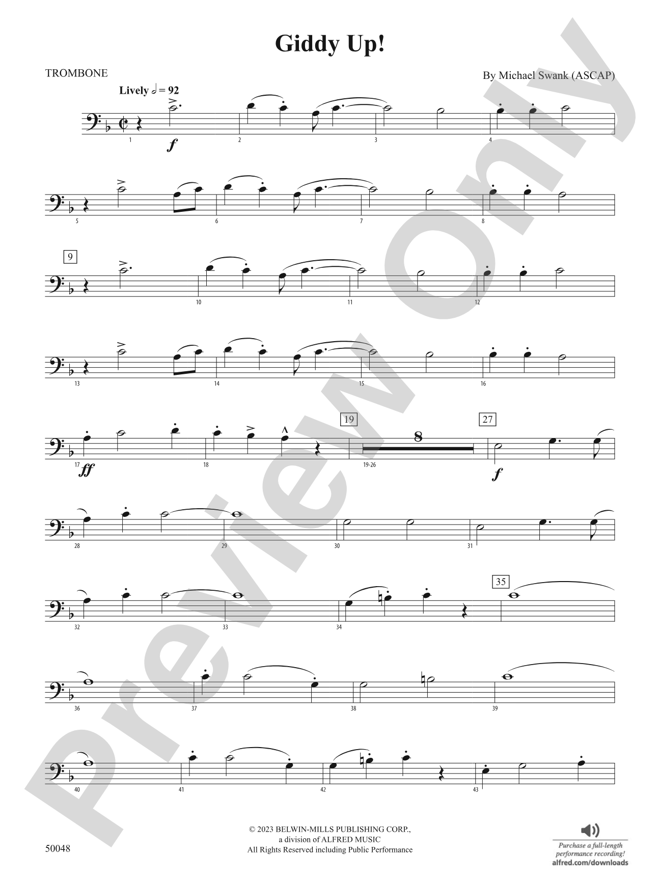 Giddy Up!: 1st Trombone