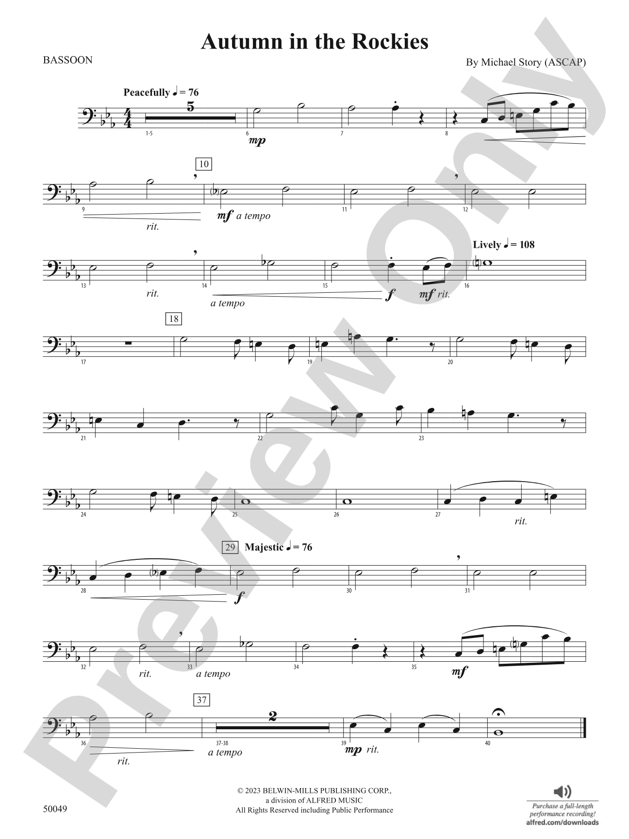 Autumn in the Rockies: Bassoon