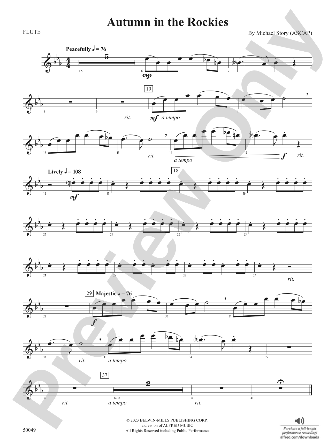 Autumn in the Rockies: Flute