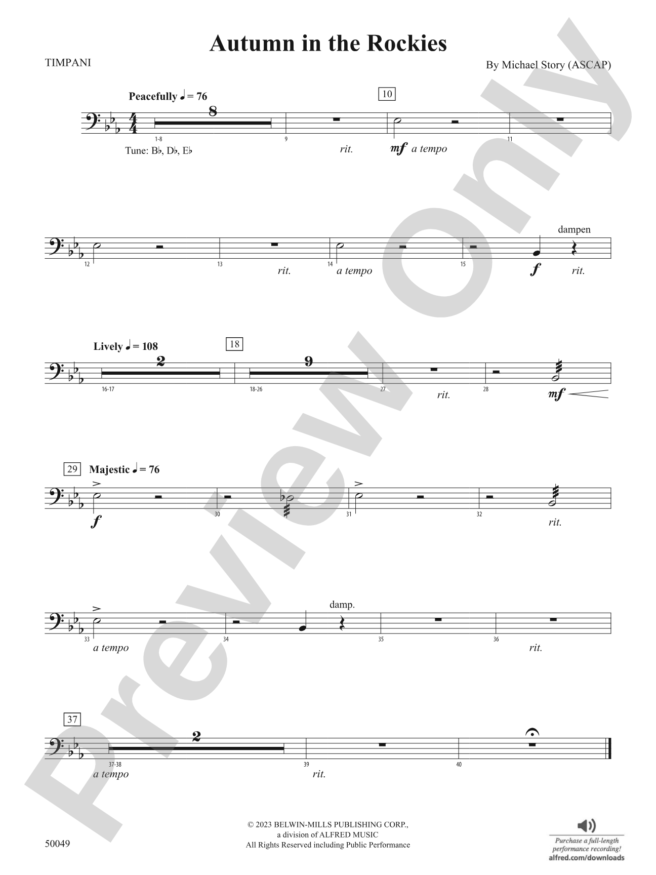 Autumn in the Rockies: Timpani