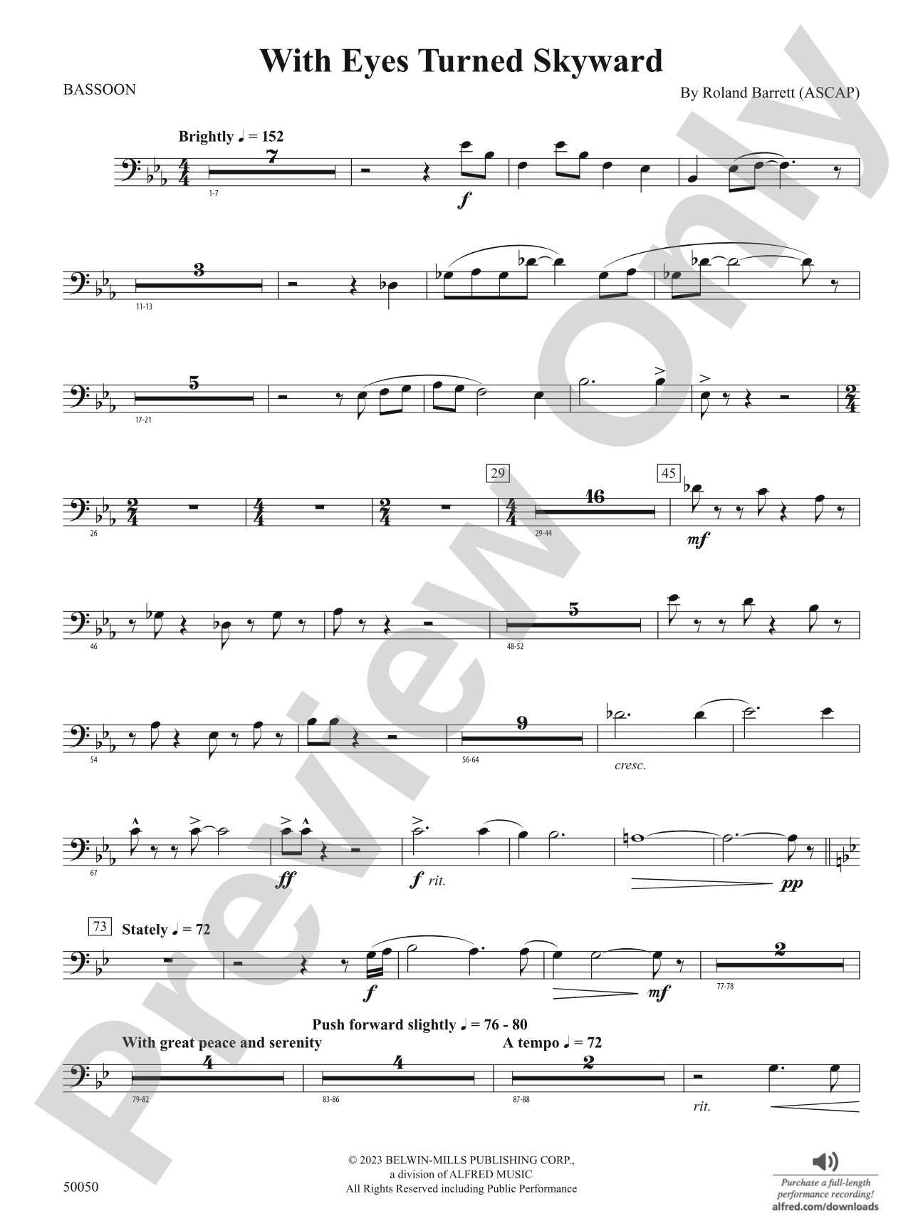 With Eyes Turned Skyward: Bassoon