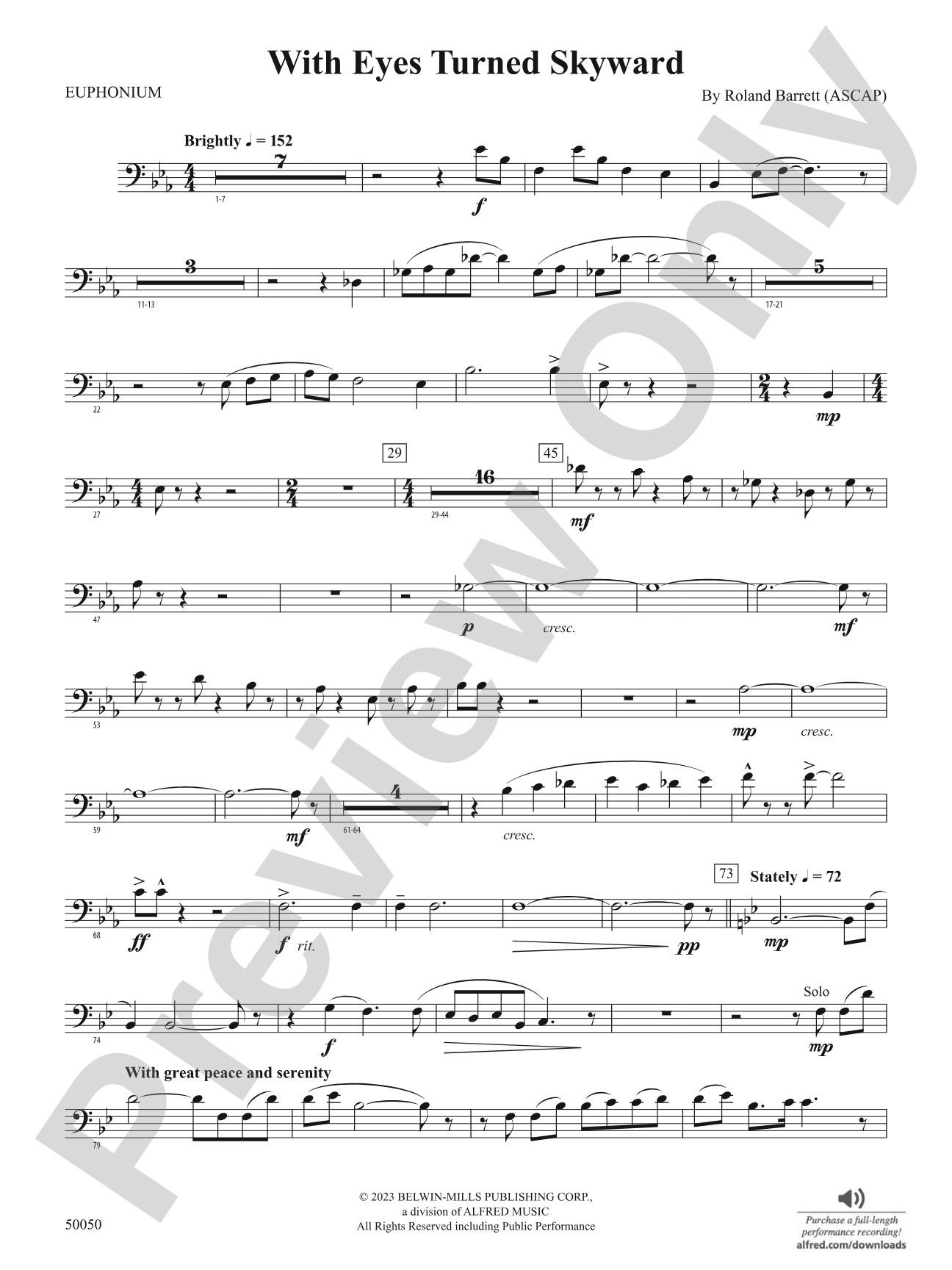 With Eyes Turned Skyward: Baritone B.C.