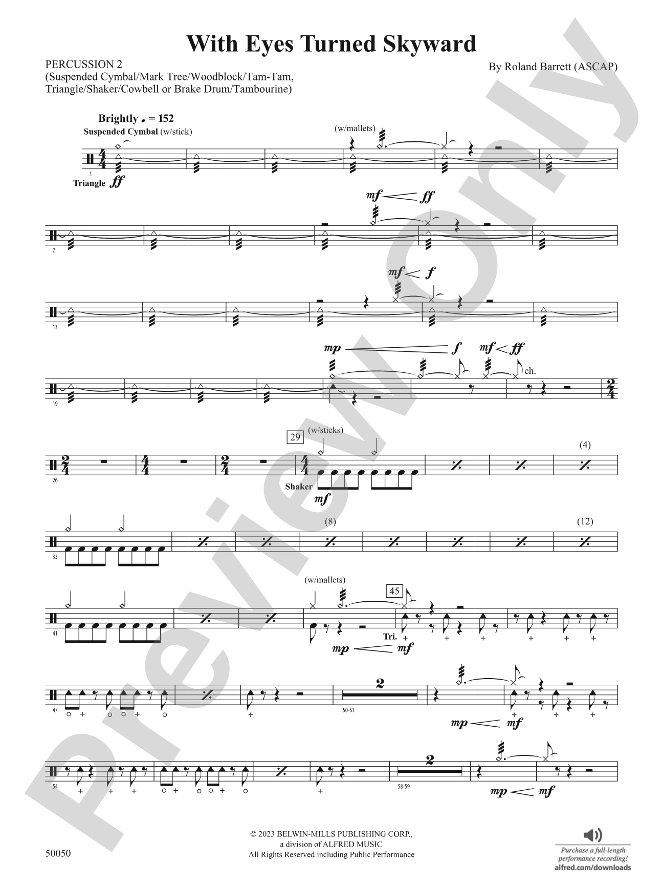 With Eyes Turned Skyward: 2nd Percussion