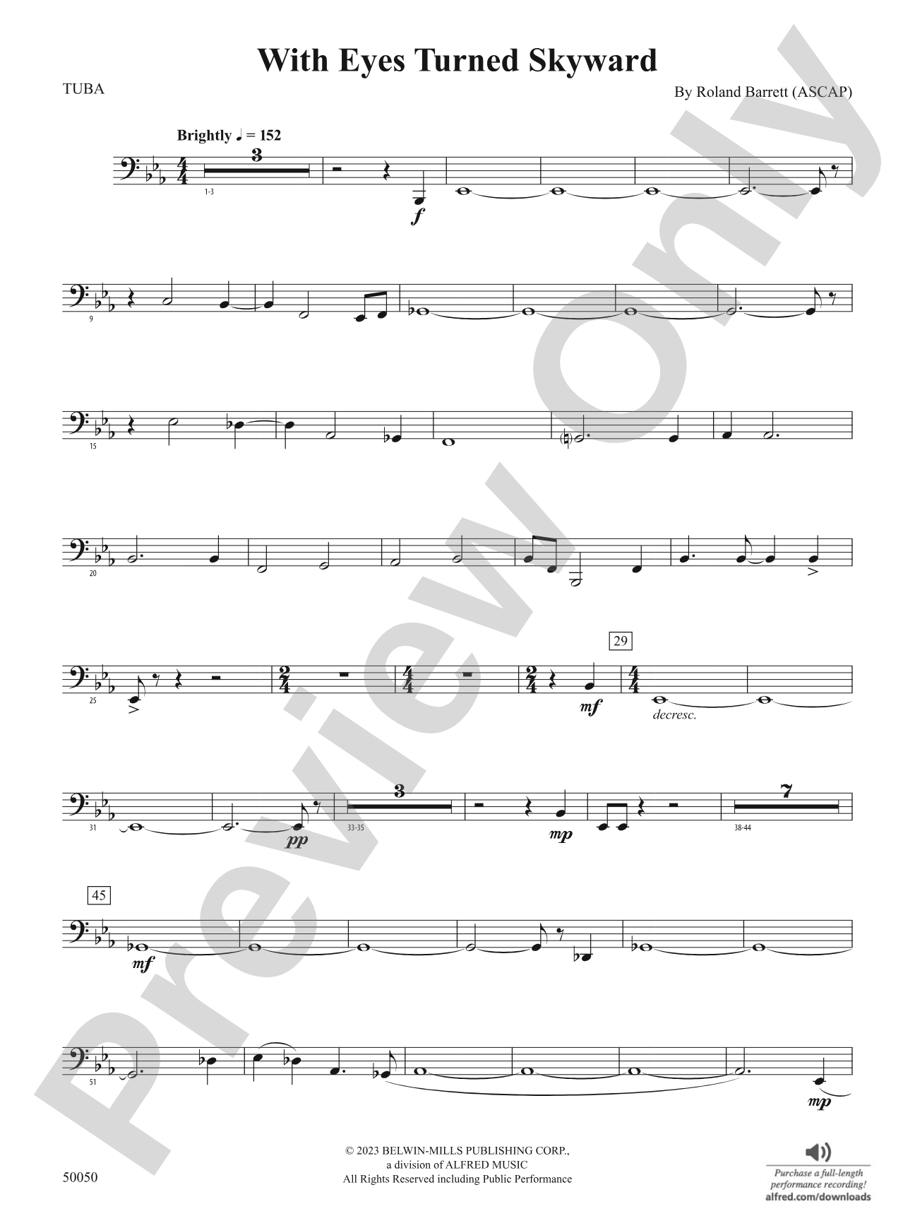 With Eyes Turned Skyward: Tuba