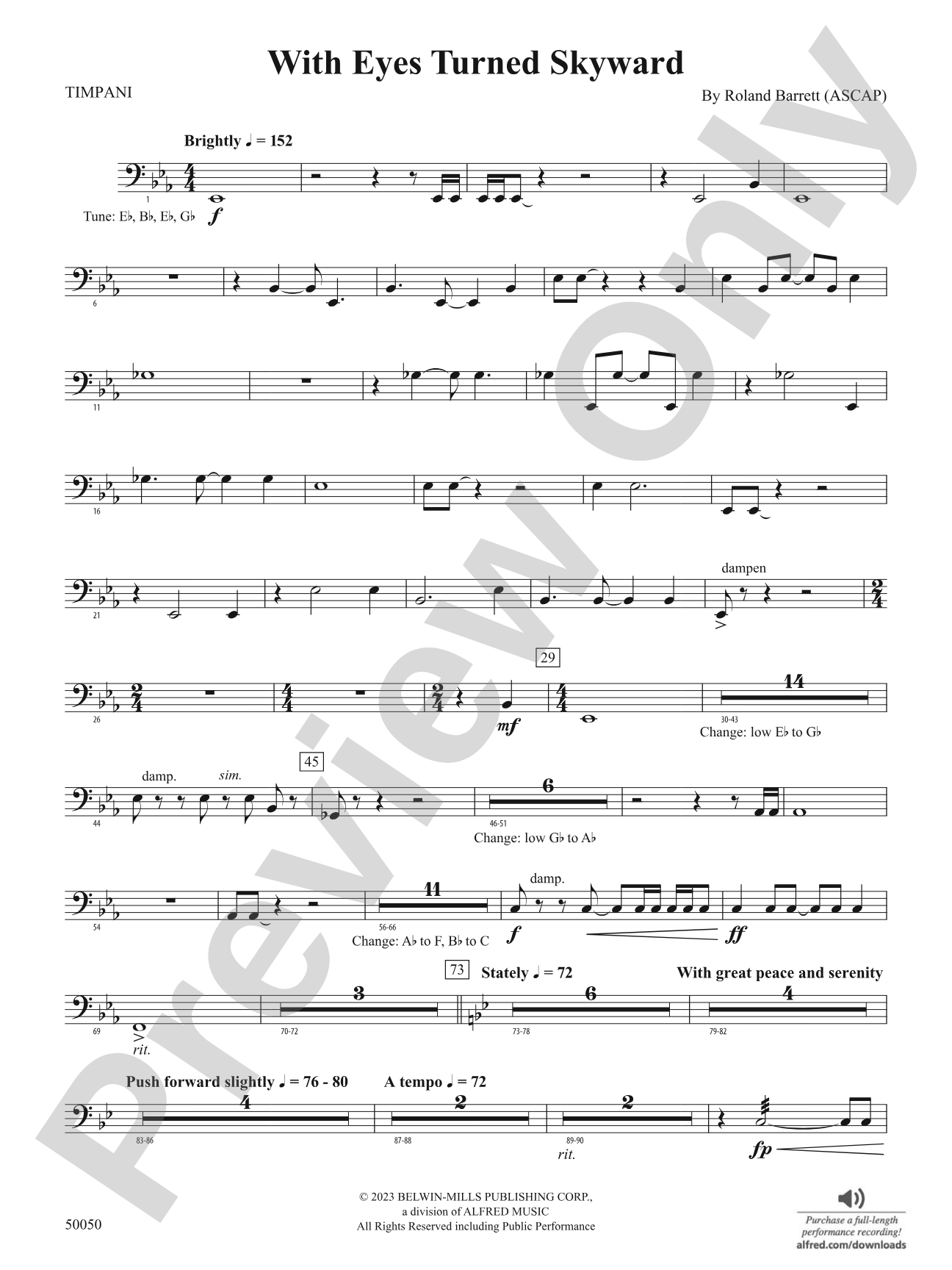 With Eyes Turned Skyward: Timpani