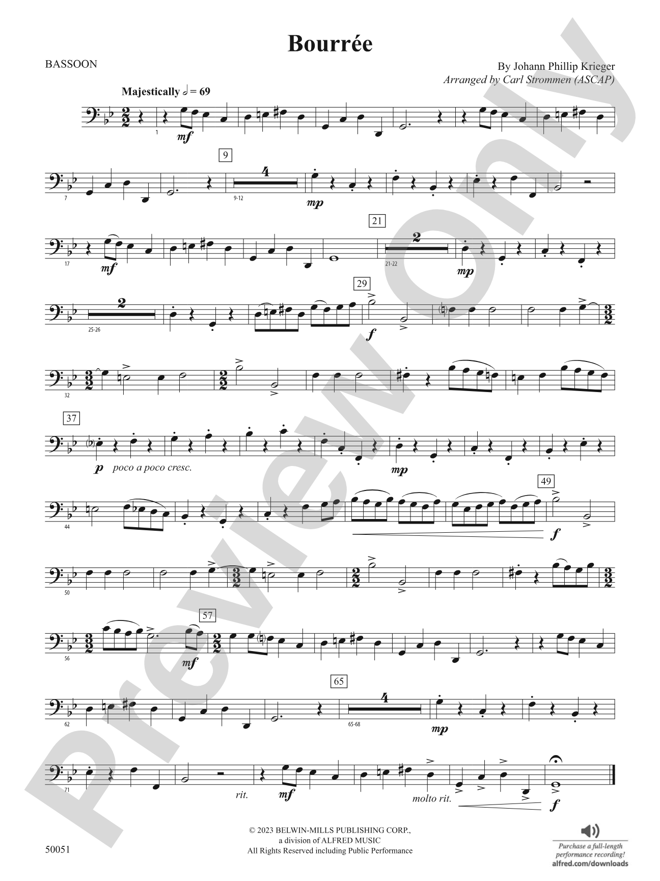 Bourrée: Bassoon