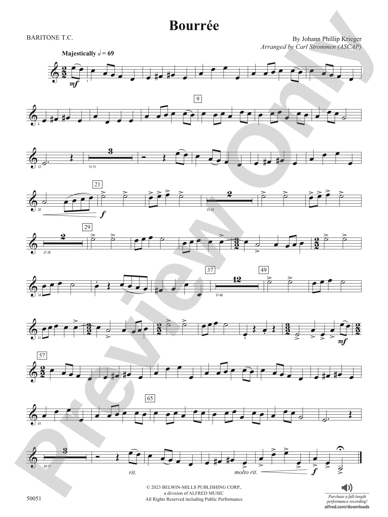 Bourrée: Baritone T.C.