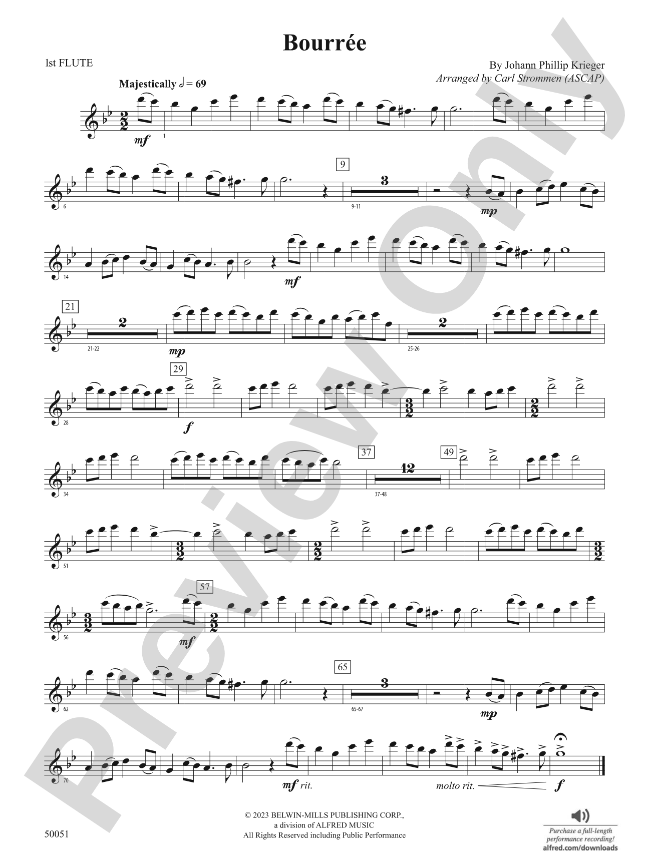 Bourrée: Flute