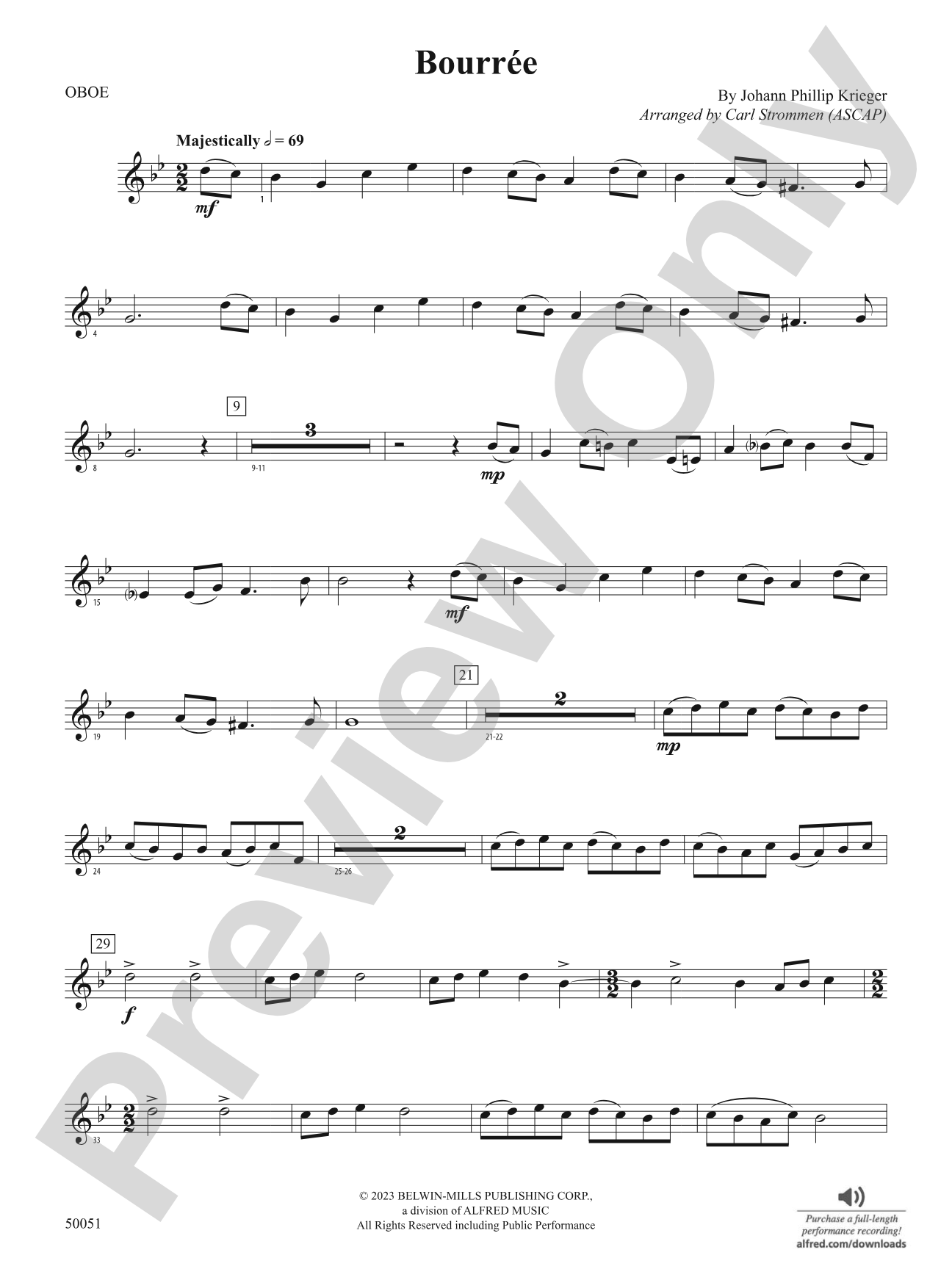 Bourrée: Oboe
