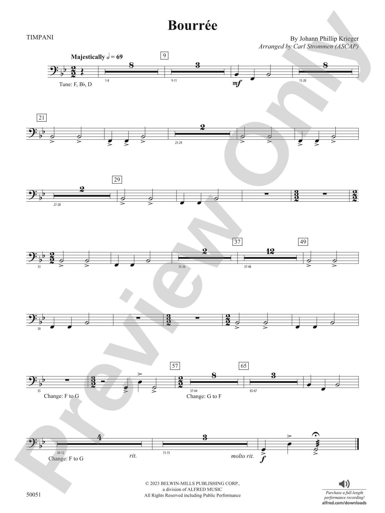 Bourrée: Timpani
