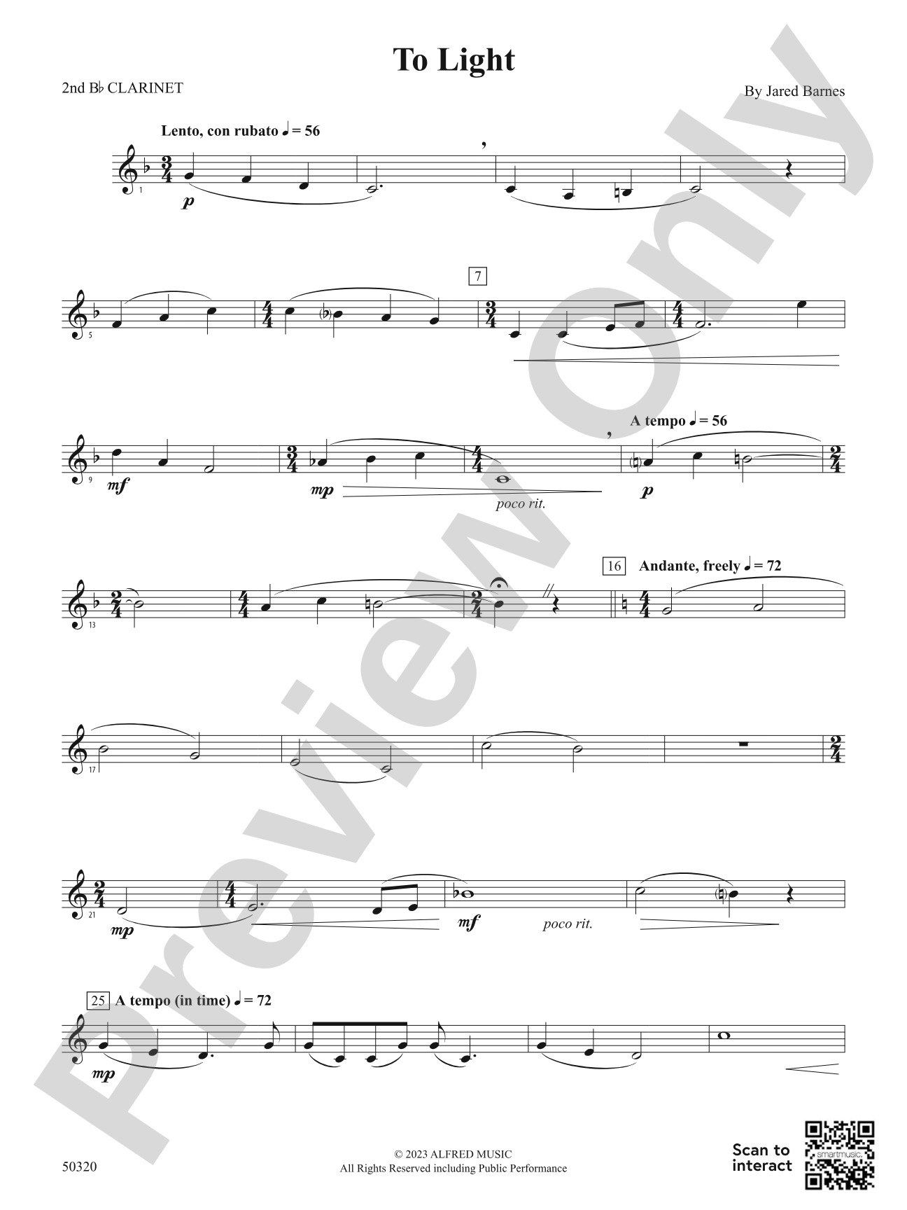To Light: 2nd B-flat Clarinet