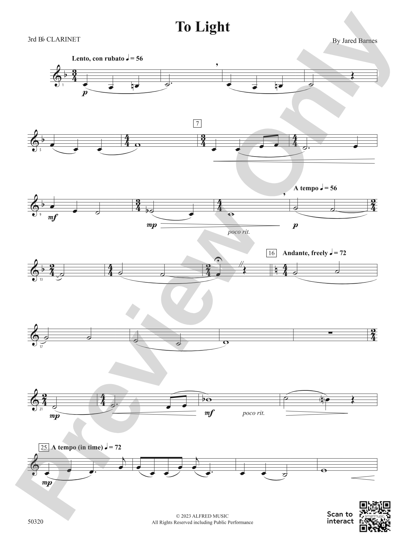 To Light: 3rd B-flat Clarinet