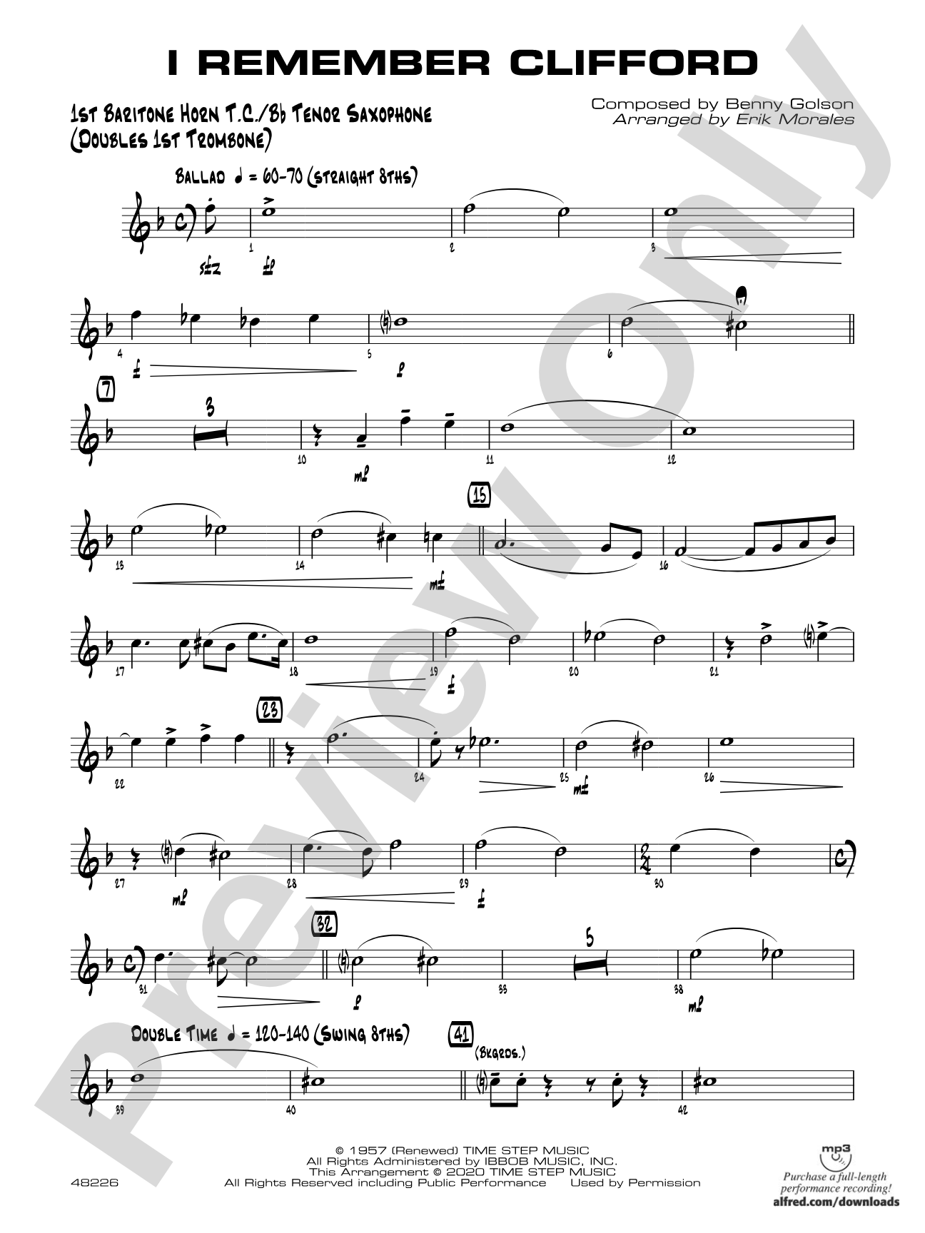 I Remember Clifford: Baritone T.C.