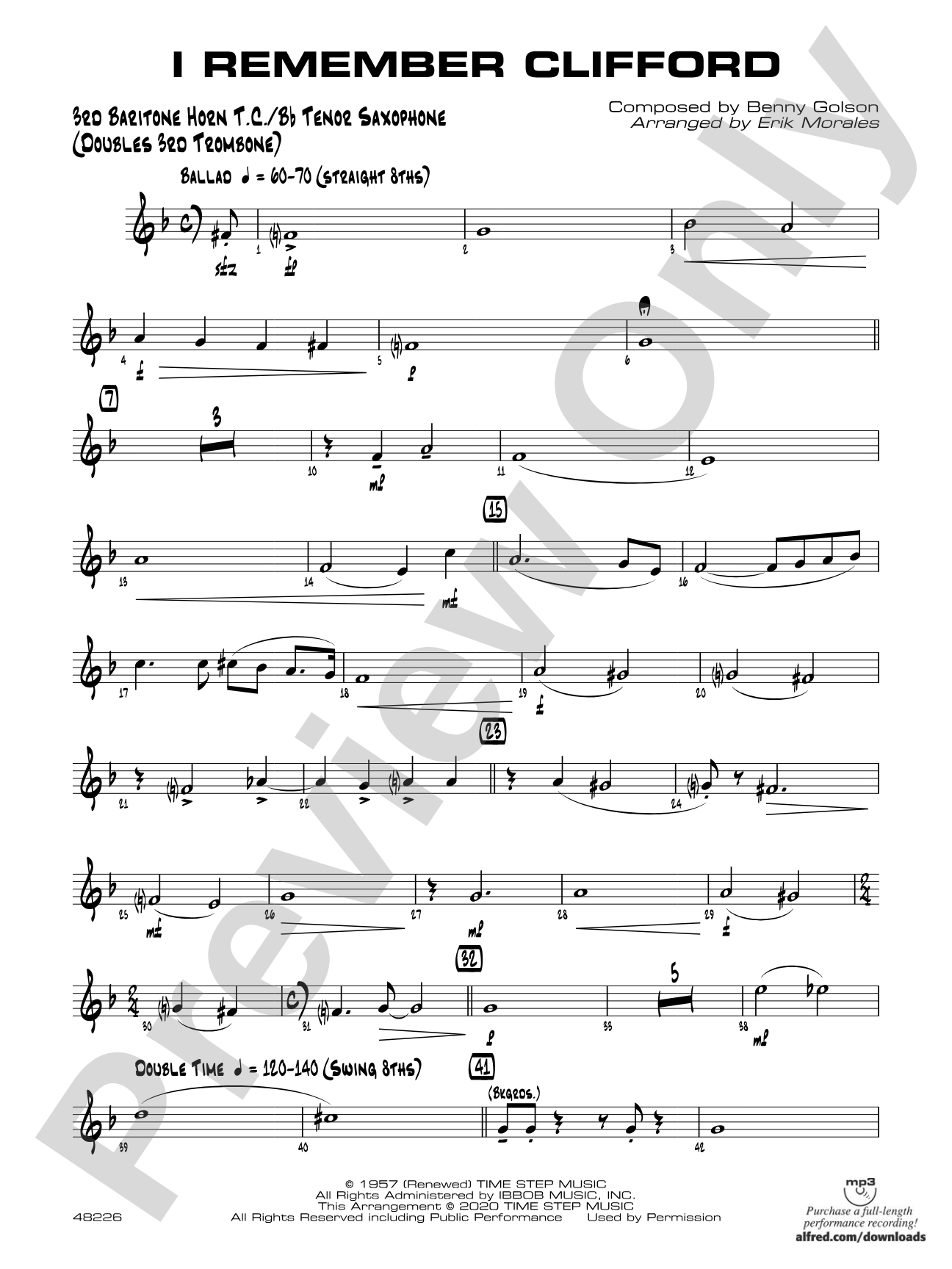 I Remember Clifford: 3rd Baritone T.C.