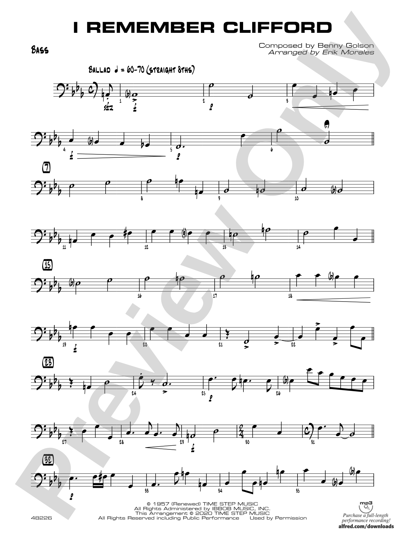 I Remember Clifford: String Bass