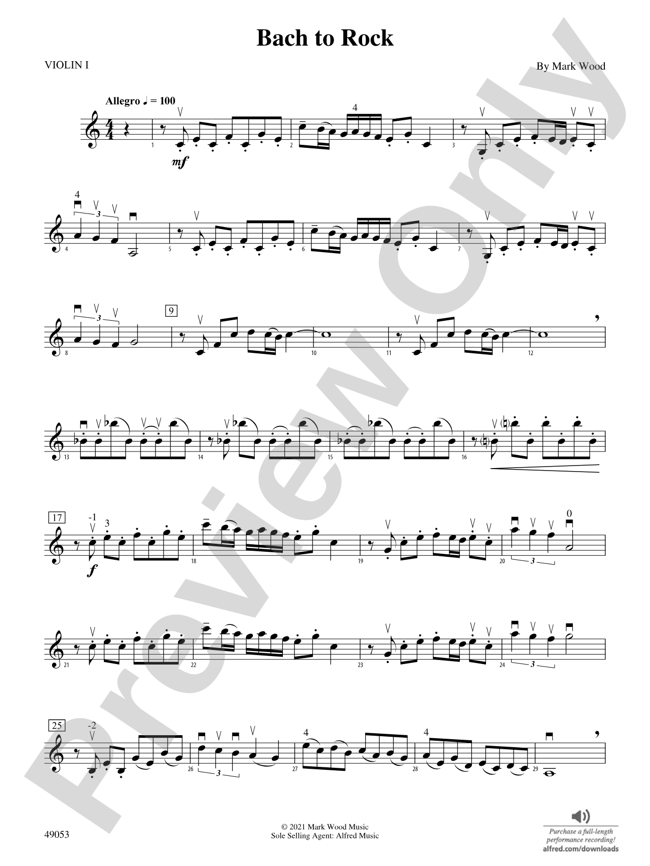 Bach to Rock: 1st Violin