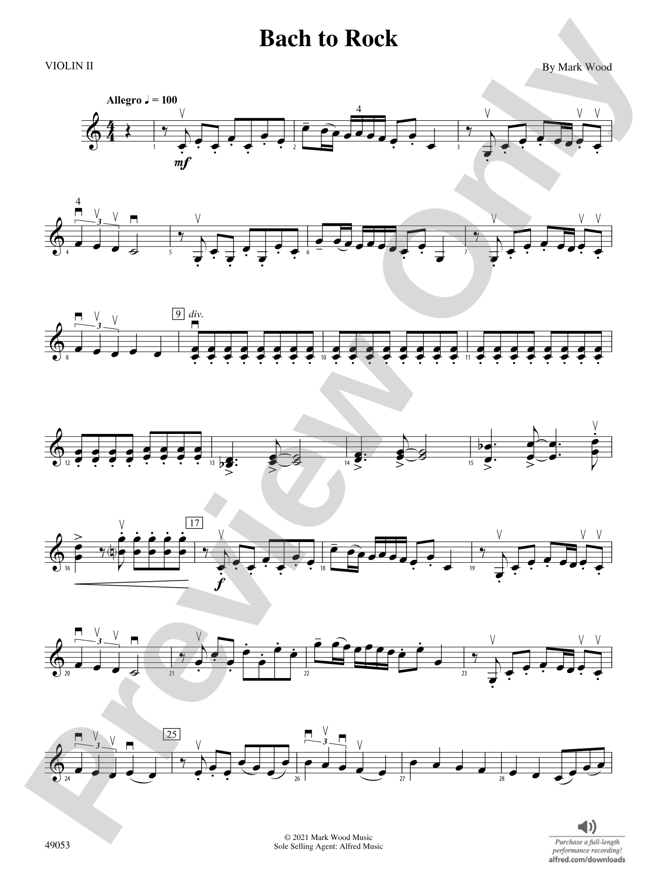 Bach to Rock: 2nd Violin