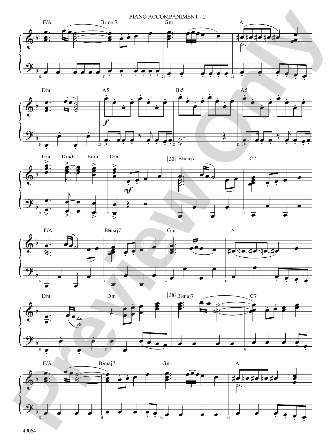 Wood's Bolero: Piano Accompaniment