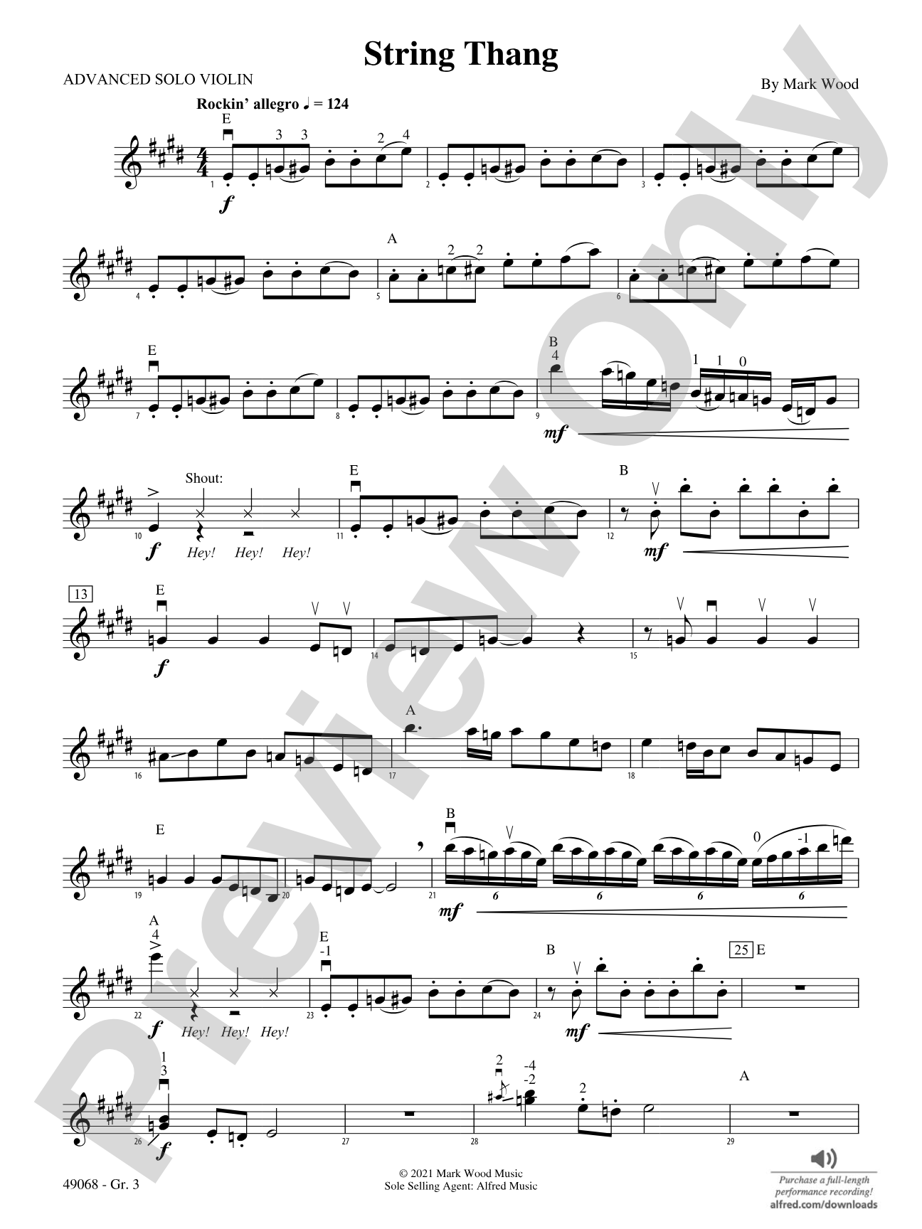 String Thang: Advanced Solo Violin