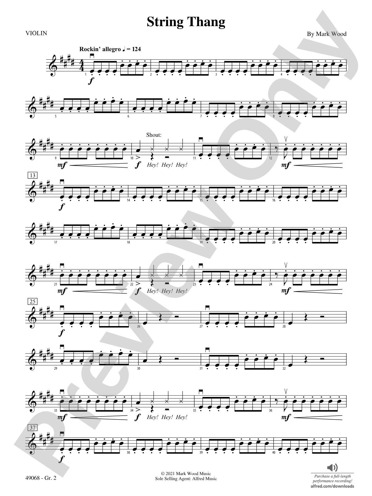 String Thang: Violin 1 - Grade 2