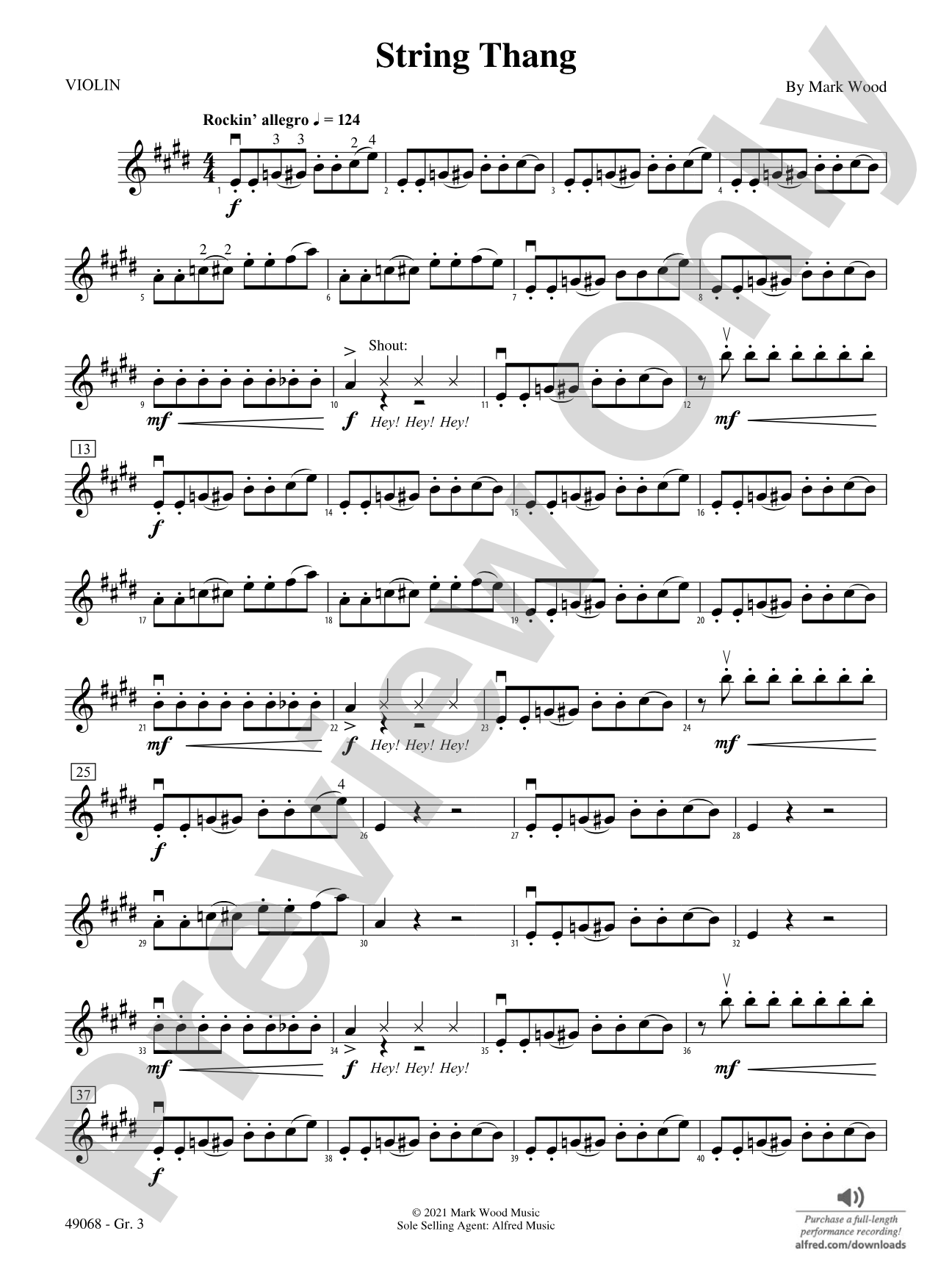 String Thang: Violin 1 - Grade 3