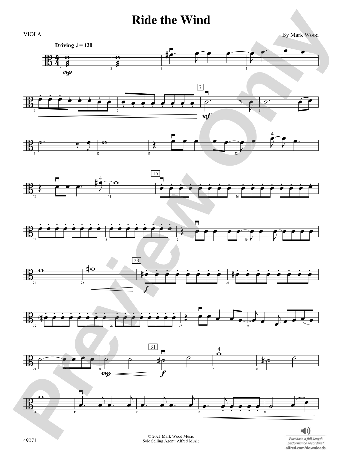 Ride the Wind: Viola