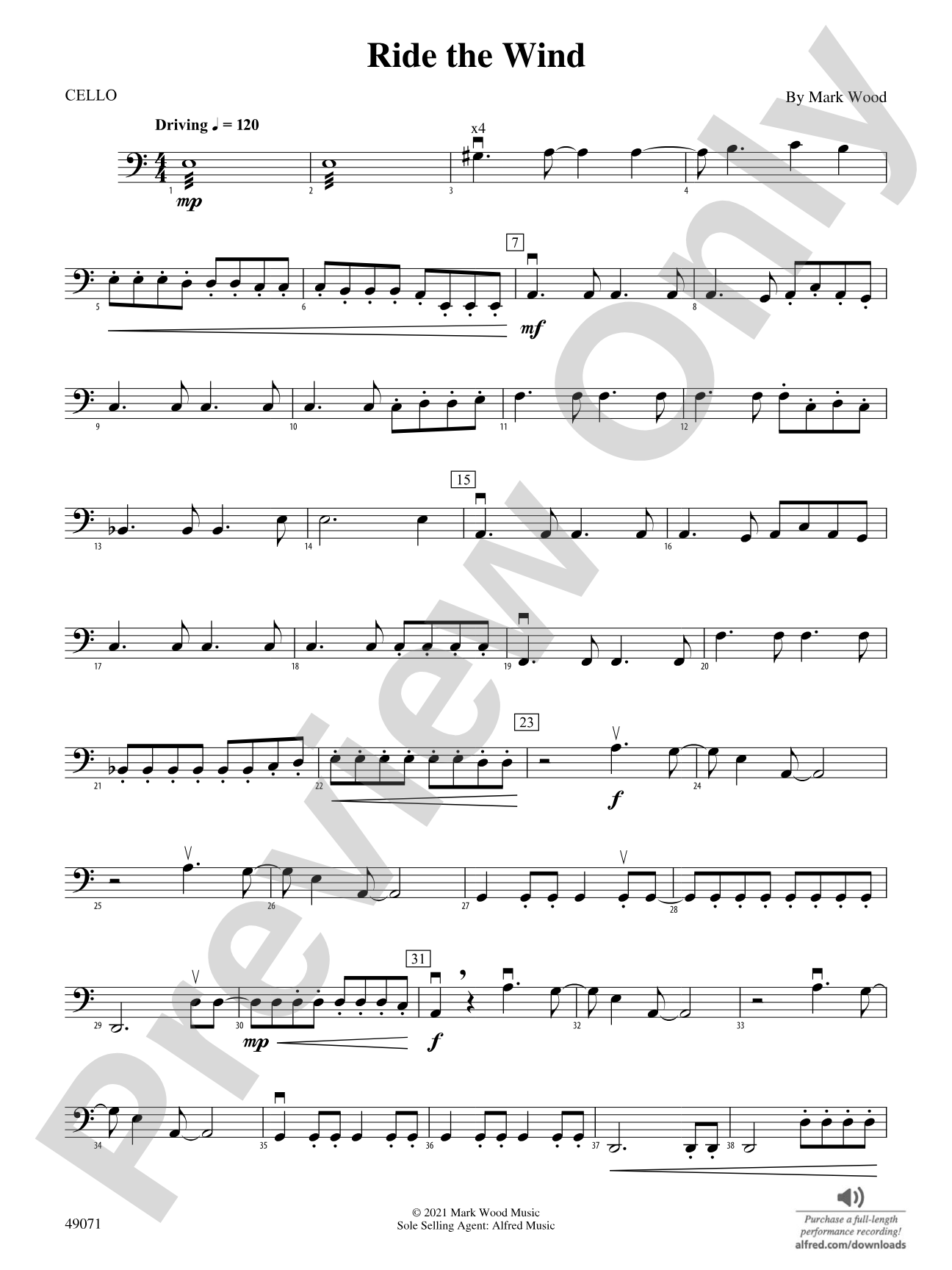 Ride the Wind: Cello