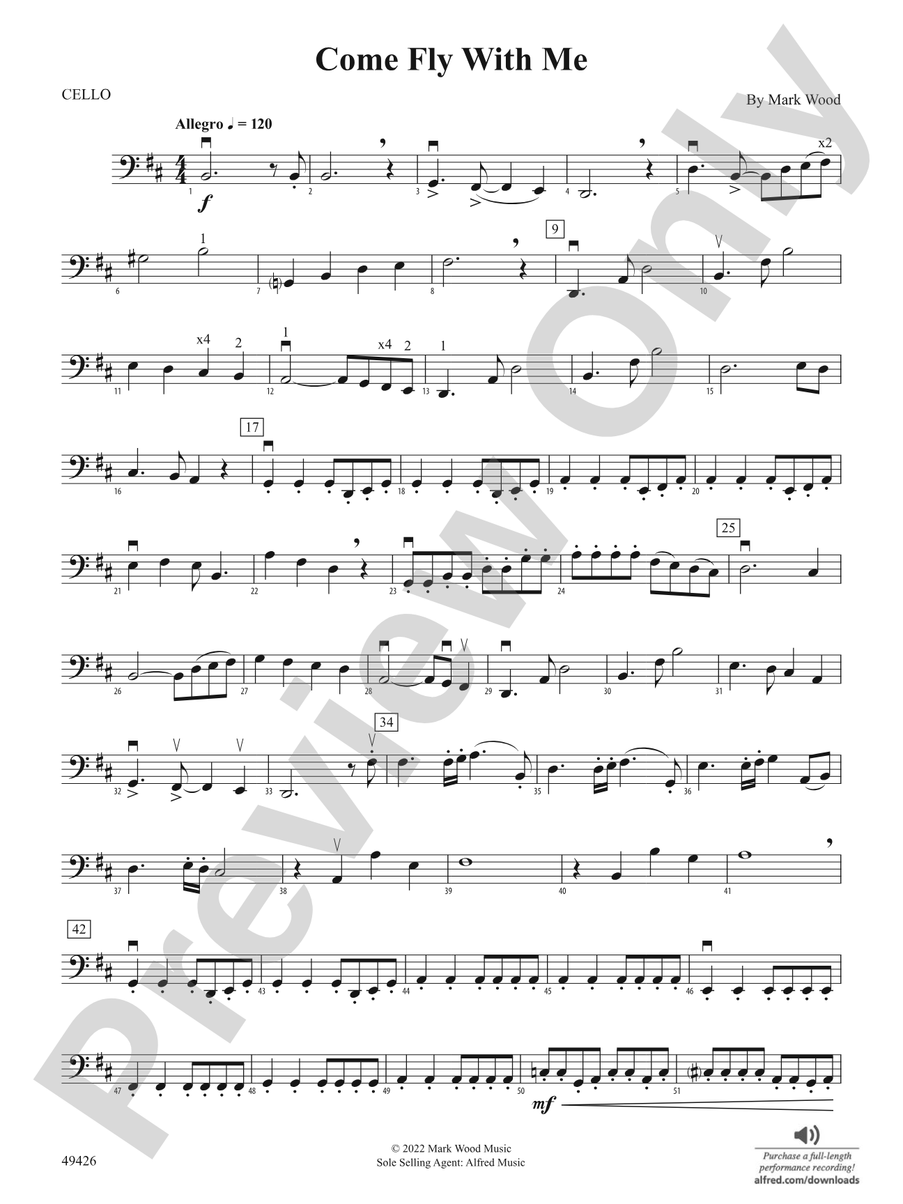 Come Fly with Me: Cello