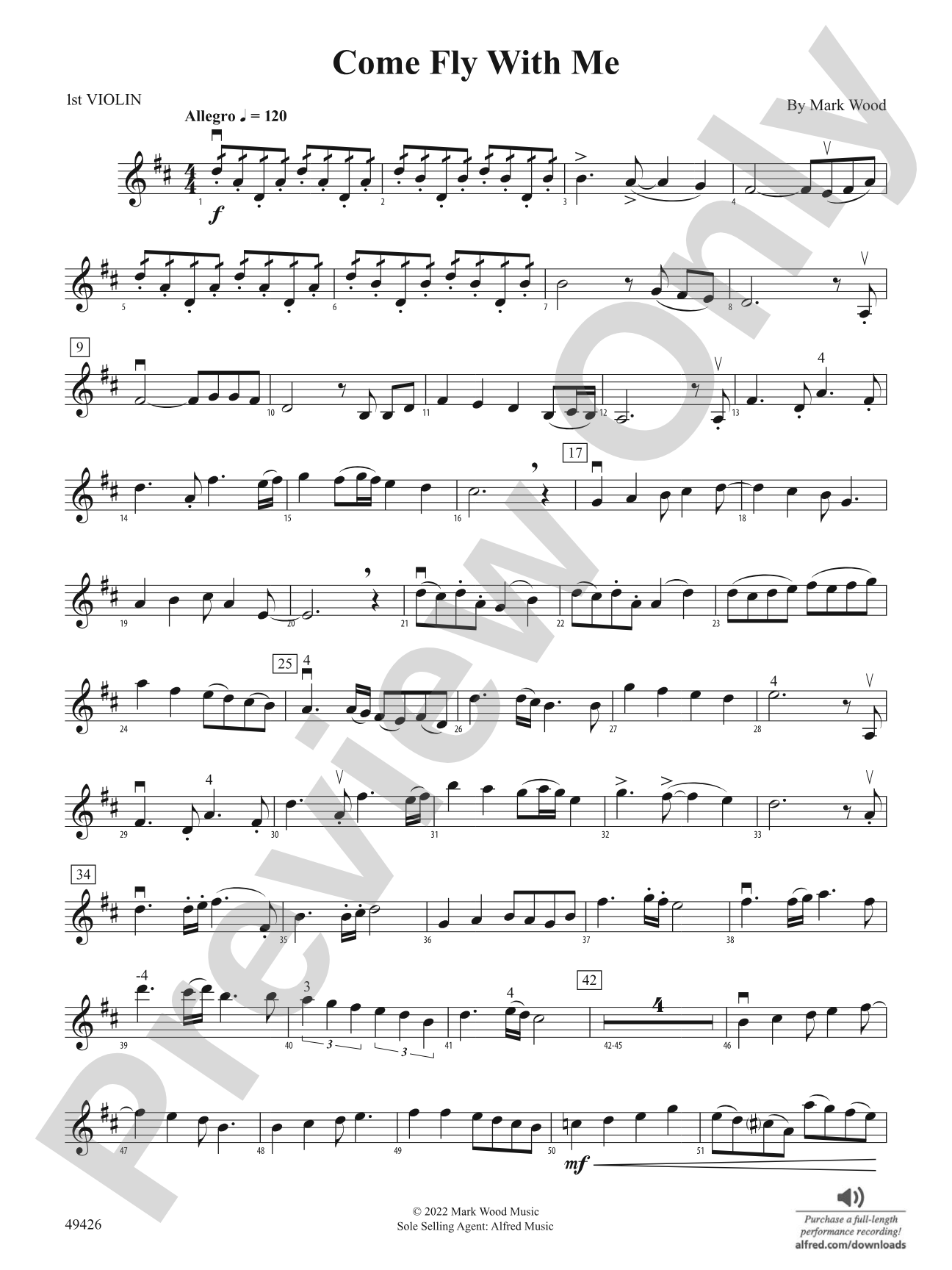 Come Fly with Me: 1st Violin