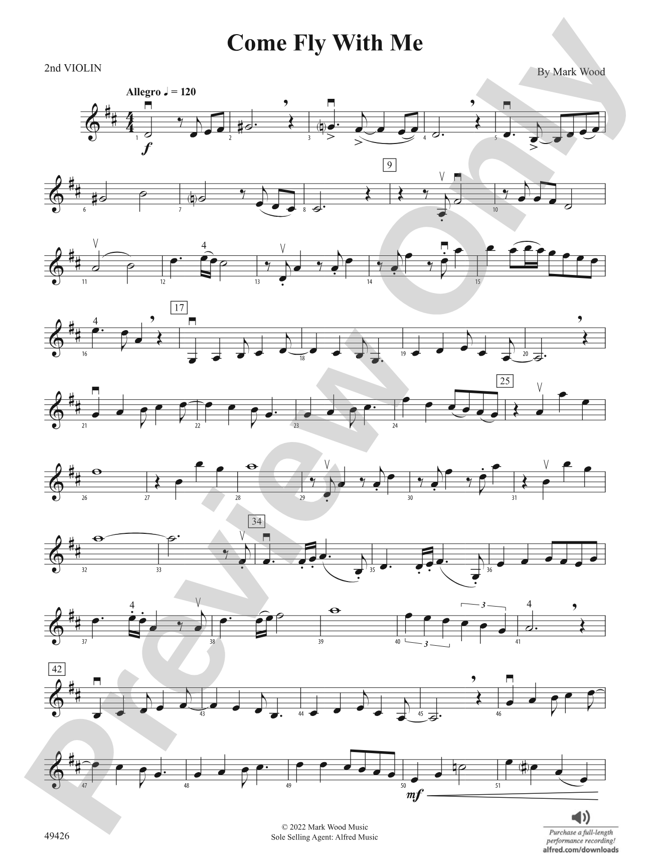 Come Fly with Me: 2nd Violin