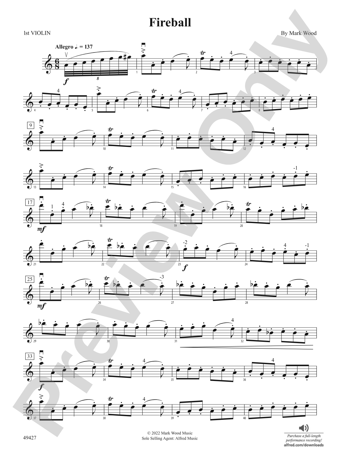 Fireball: 1st Violin