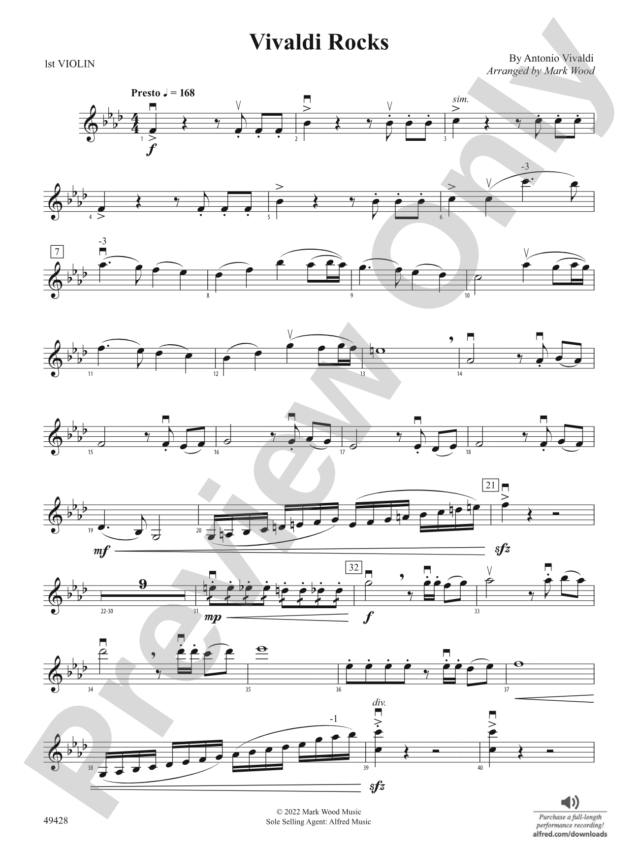 Vivaldi Rocks: 1st Violin