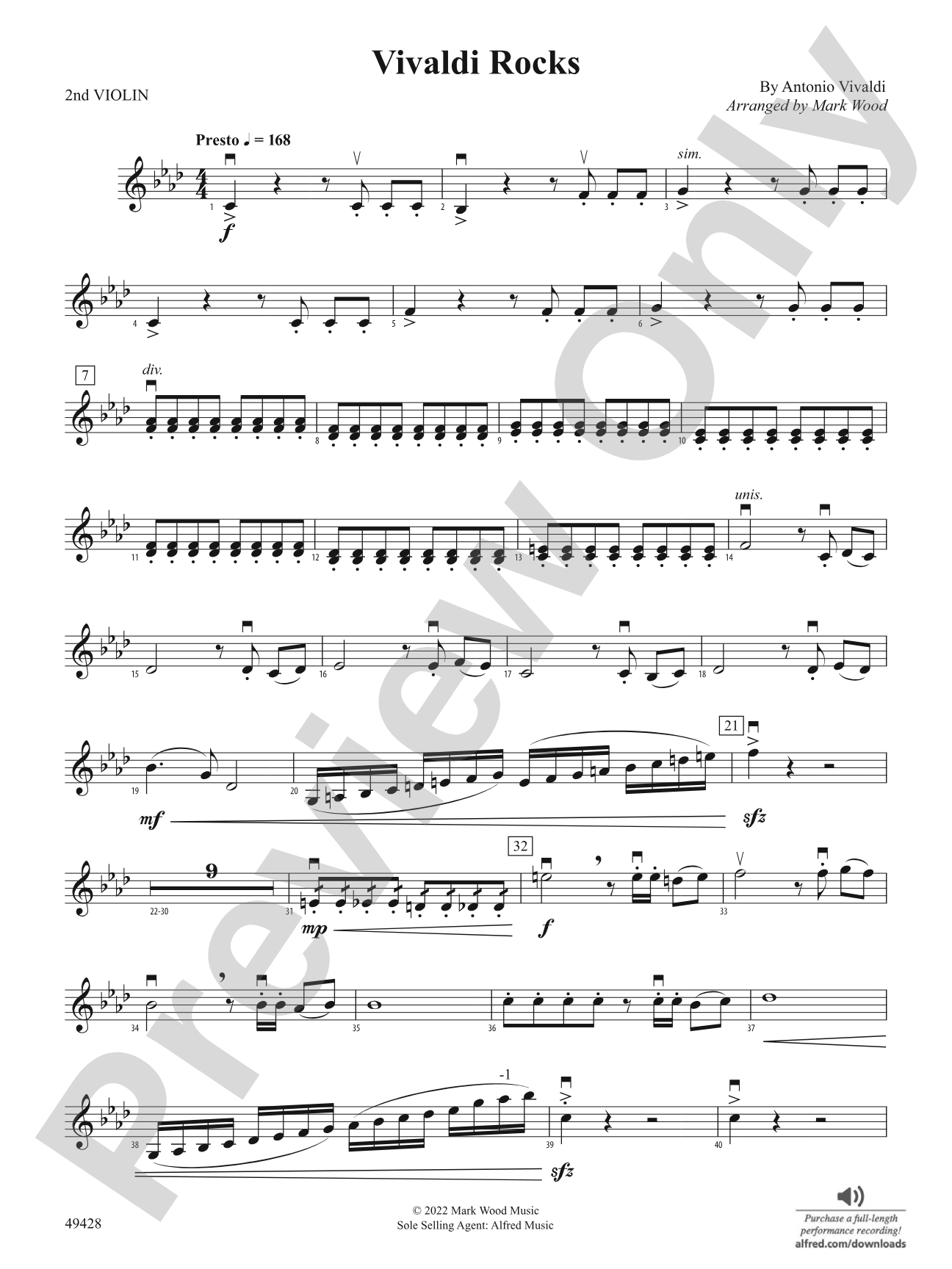 Vivaldi Rocks: 2nd Violin