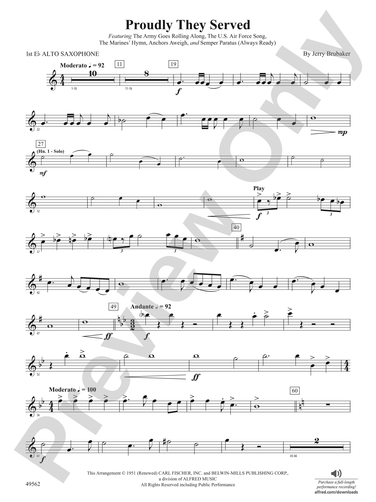 Proudly They Served: E-flat Alto Saxophone