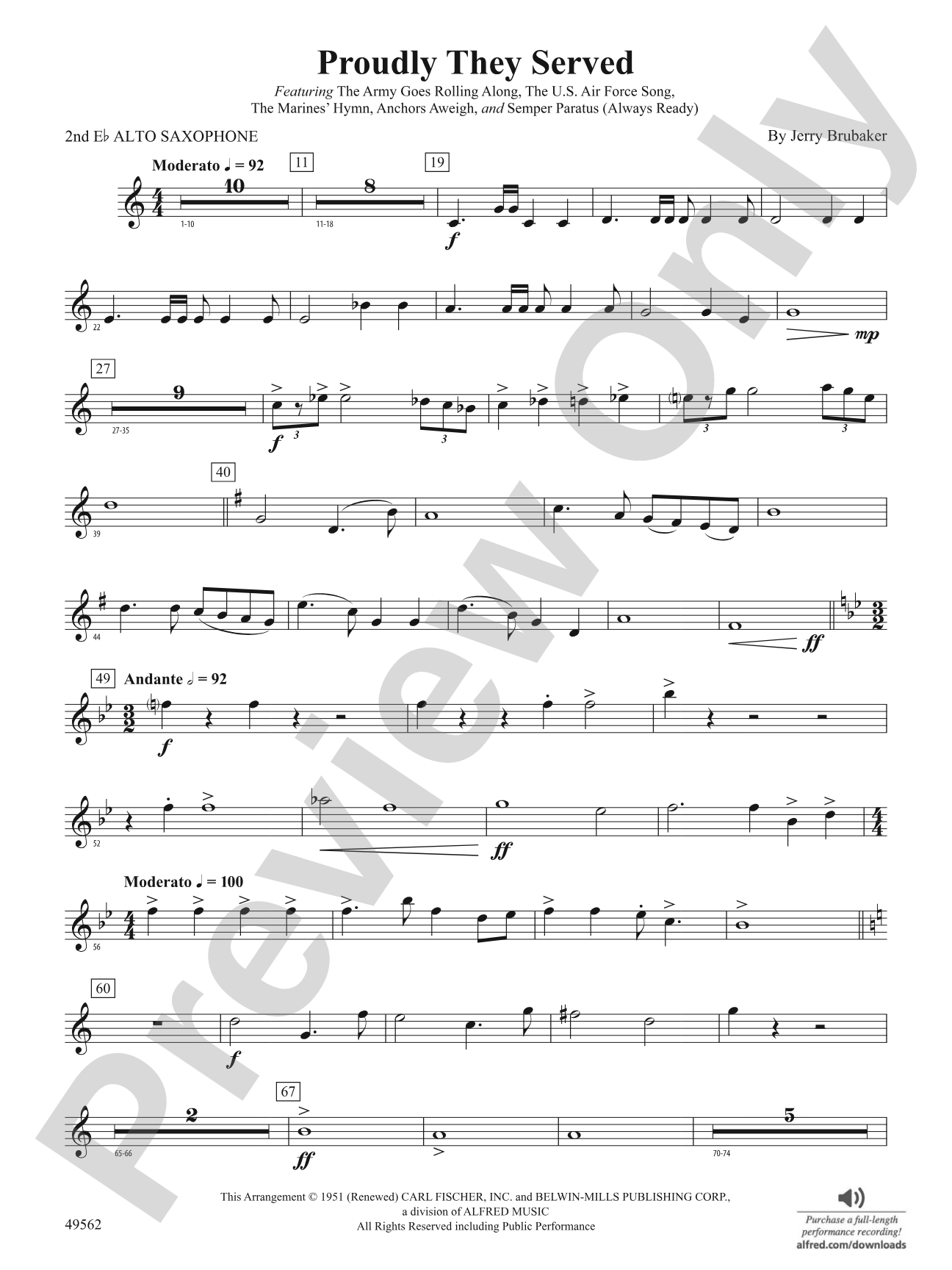Proudly They Served: 2nd E-flat Alto Saxophone