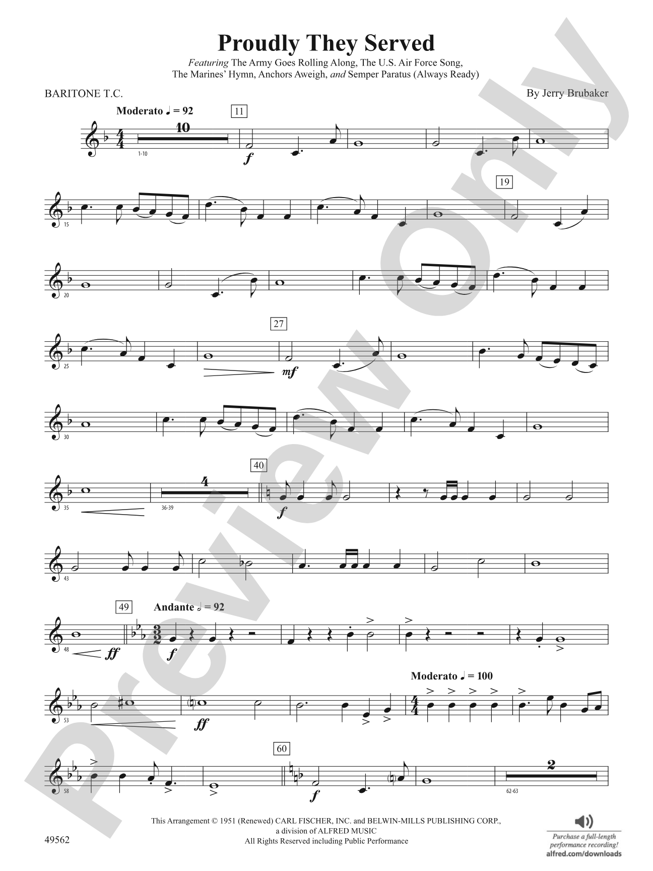 Proudly They Served: Baritone T.C.