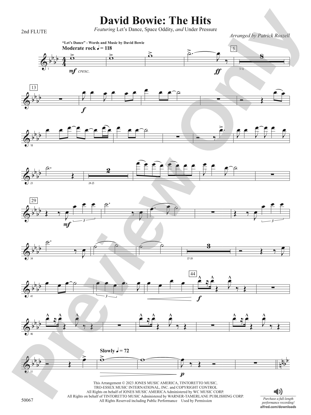 David Bowie: The Hits: 2nd Flute