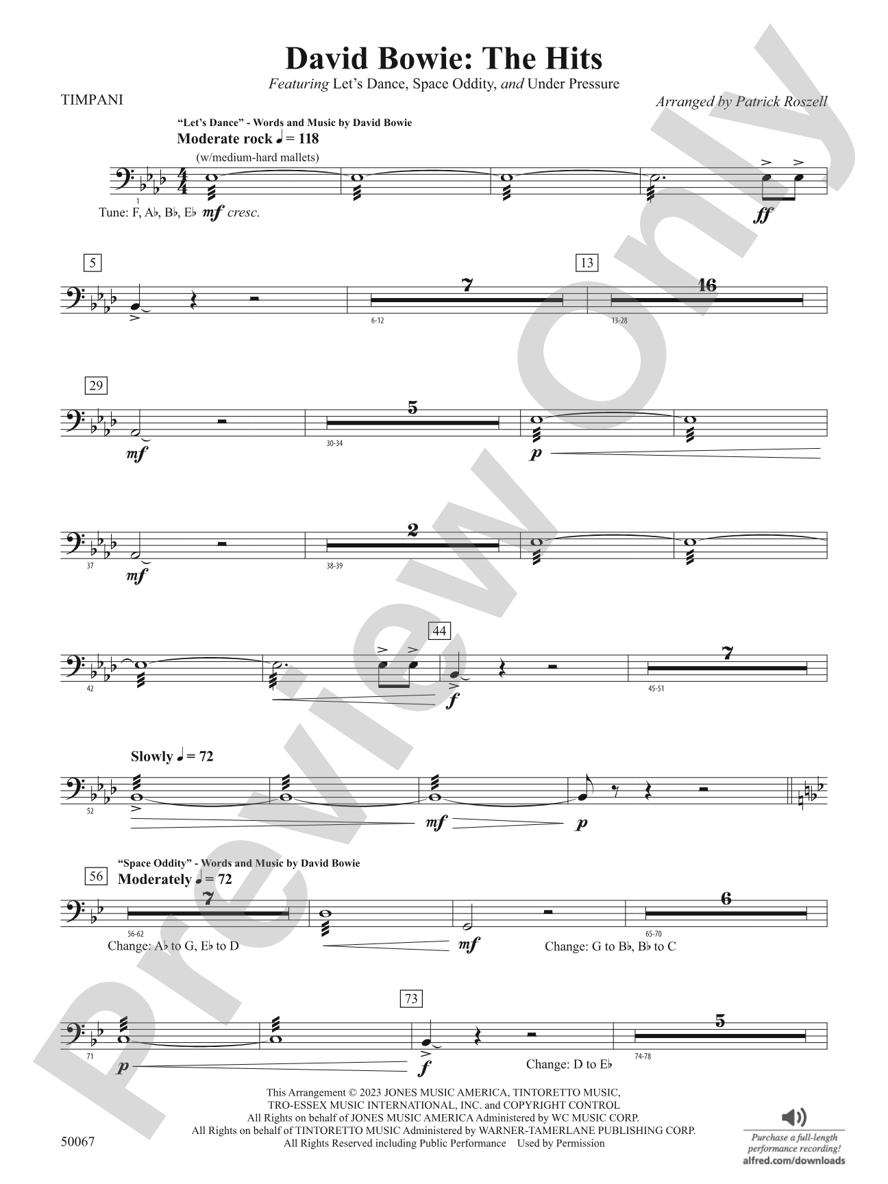 David Bowie: The Hits: Timpani