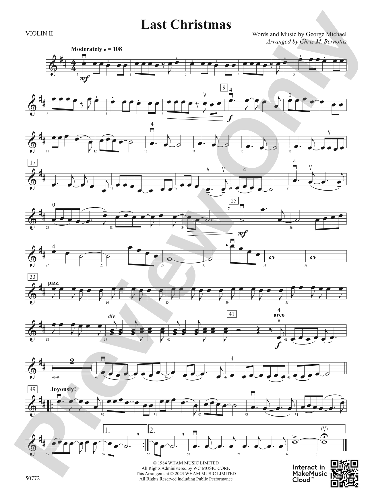 Last Christmas: 2nd Violin