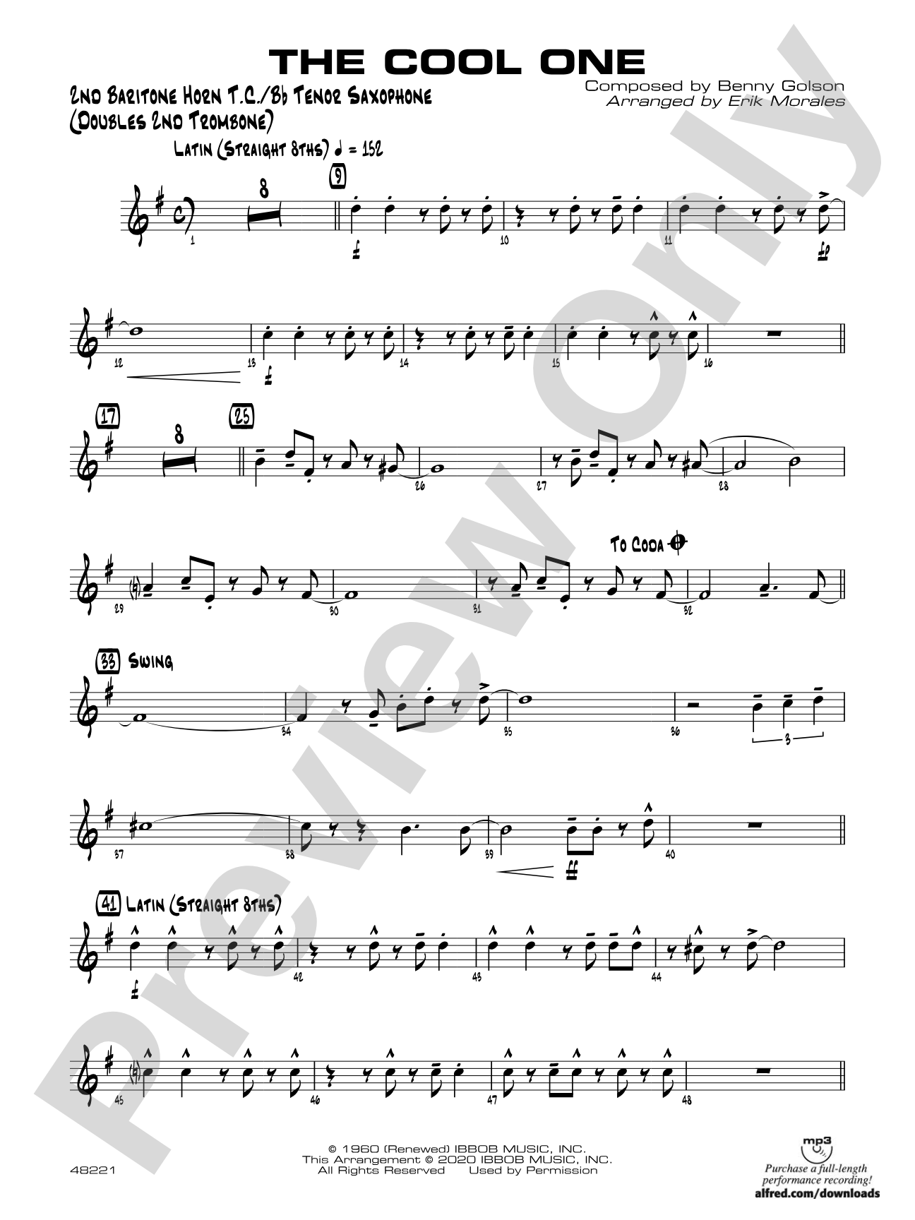 The Cool One: 2nd Baritone T.C.