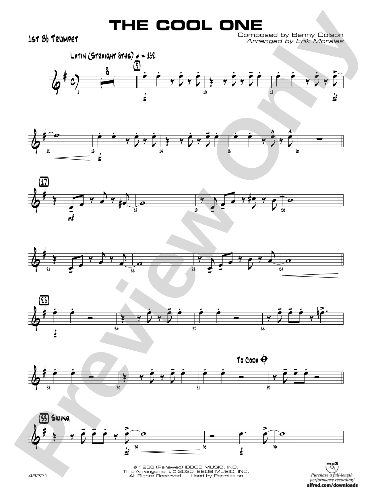 The Cool One: 1st B-flat Trumpet