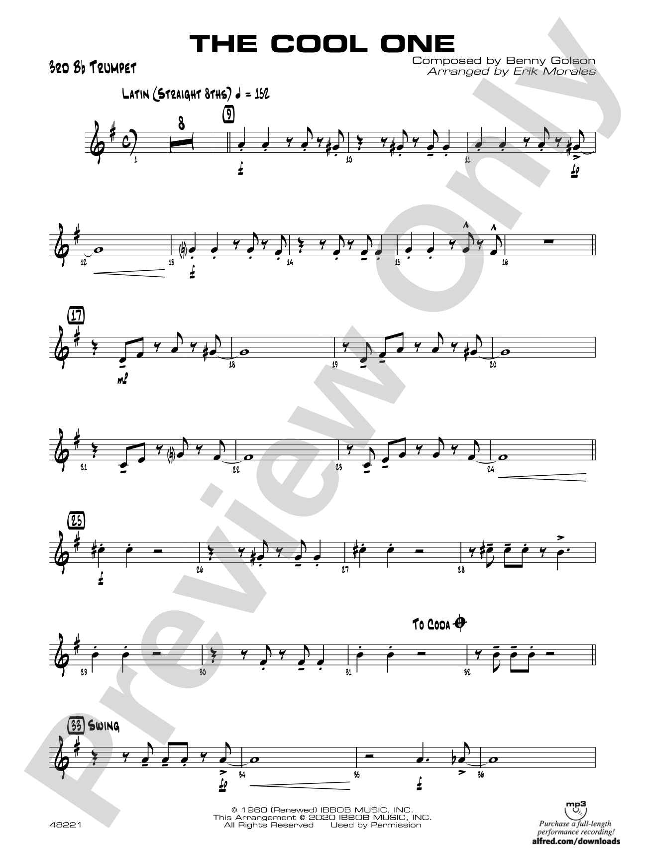 The Cool One: 3rd B-flat Trumpet
