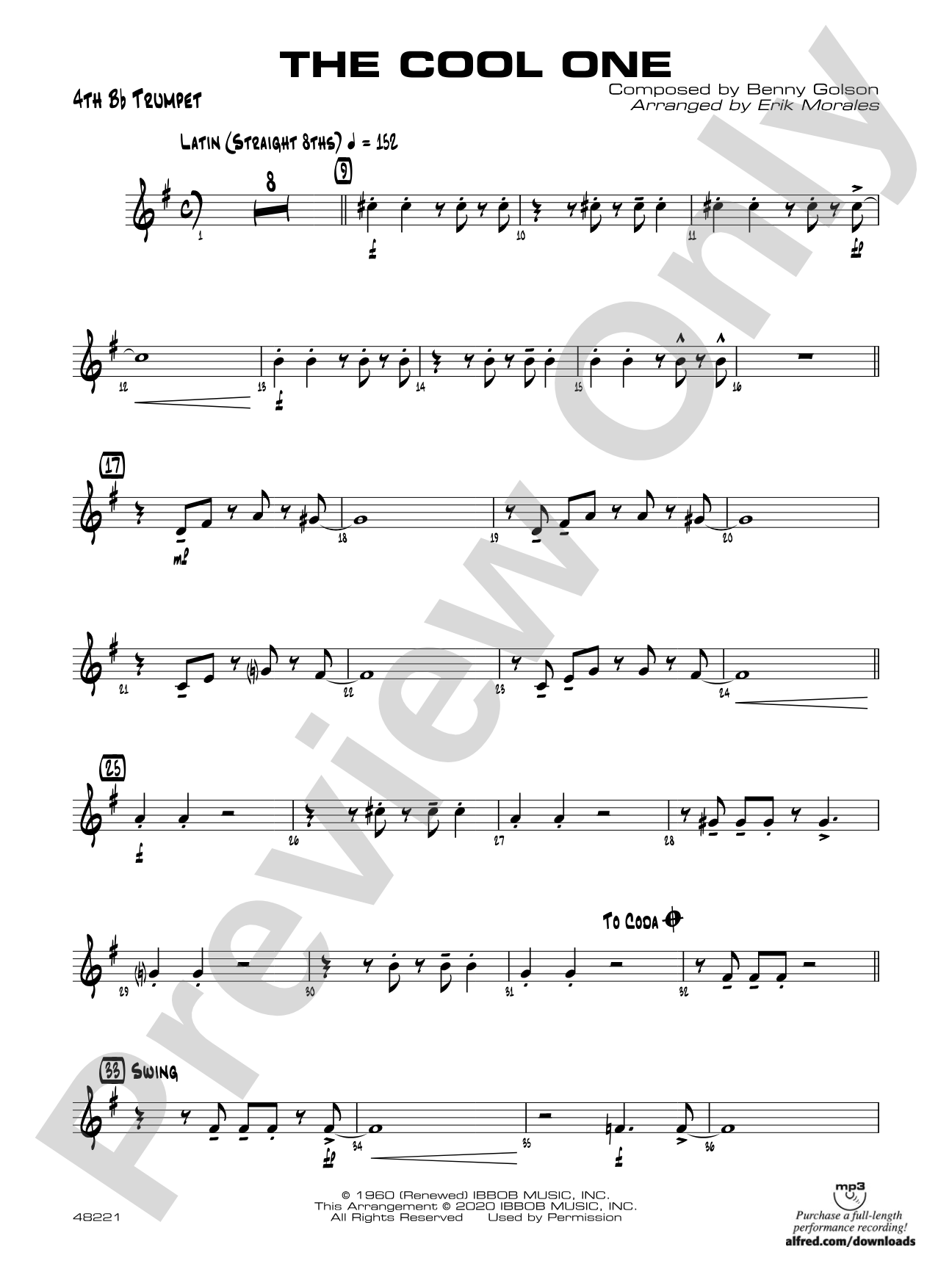 The Cool One: 4th B-flat Trumpet