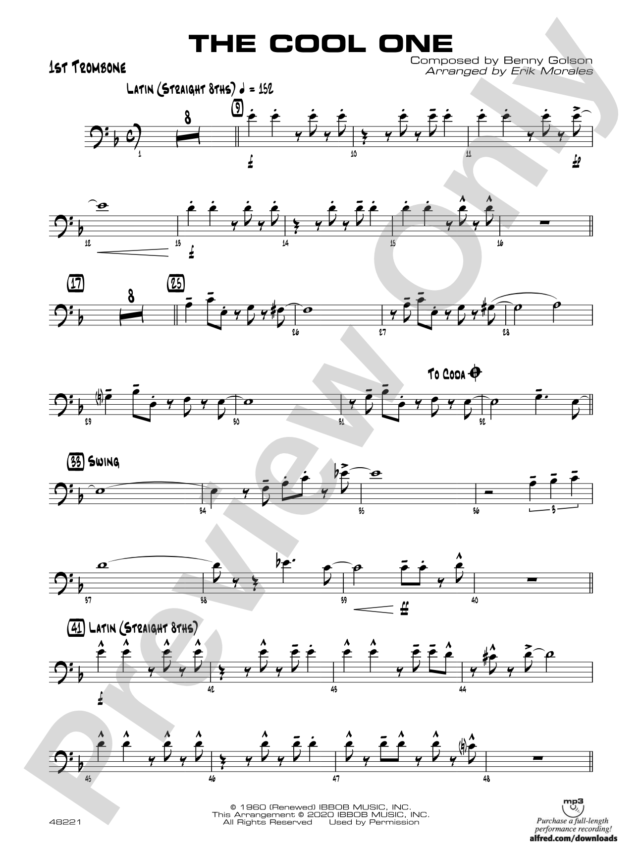 The Cool One: 1st Trombone
