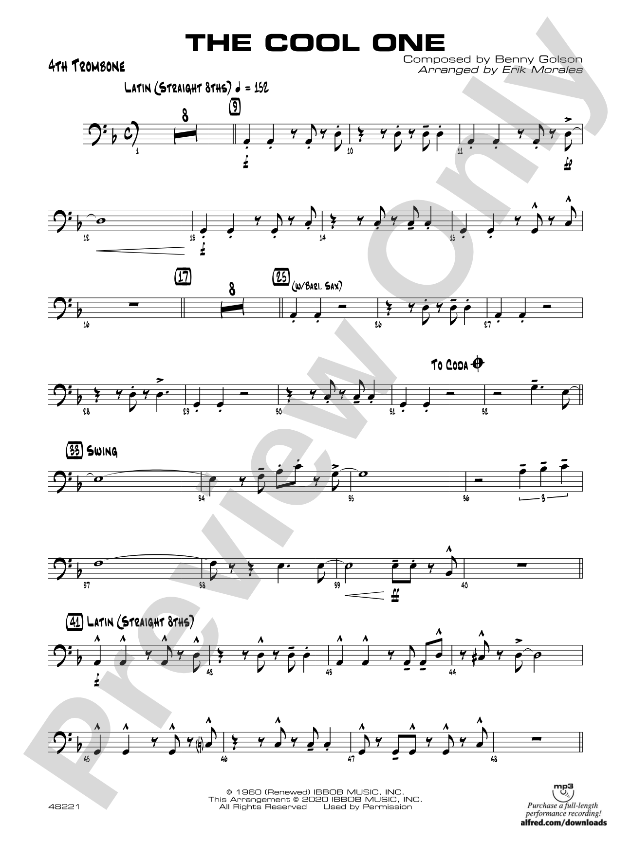 The Cool One: 4th Trombone