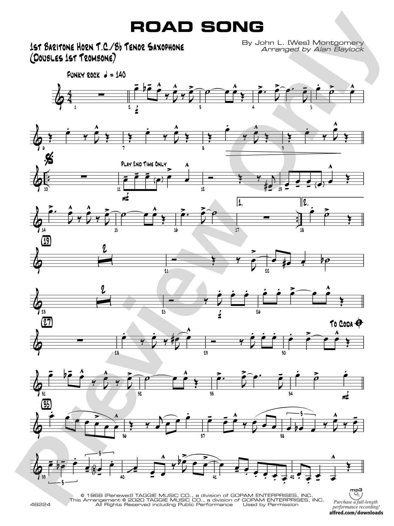 Road Song: Baritone T.C.